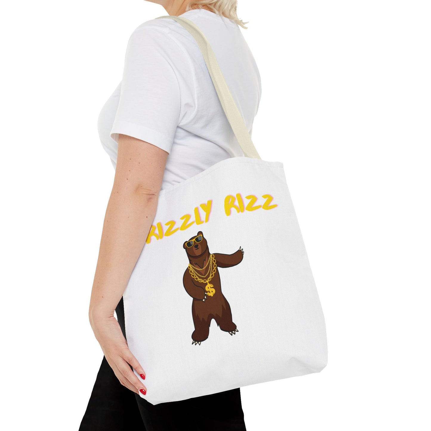 Grizzly Rizz Bear Tote Bag