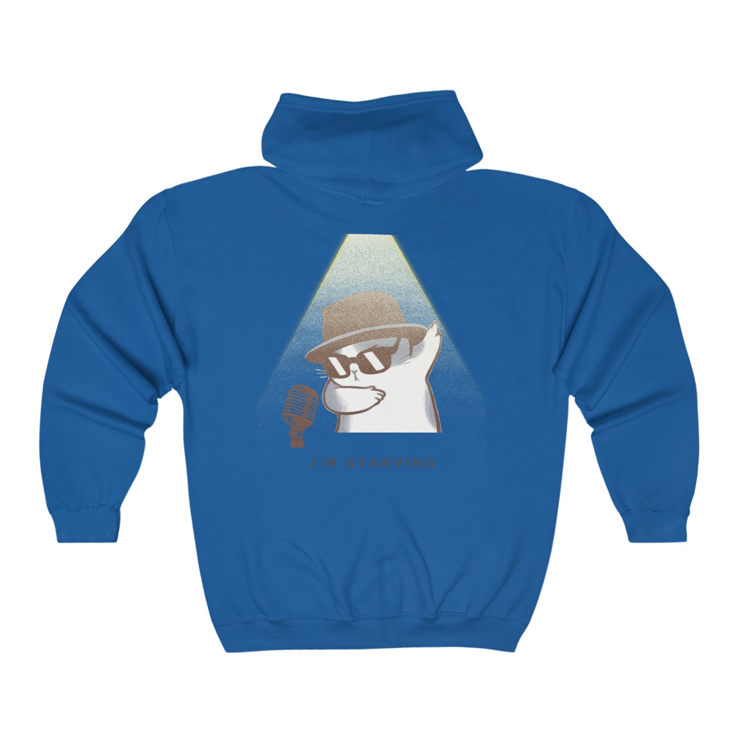 Blues Cat Unisex Heavy Blend™ Full Zip Hooded Sweatshirt EU