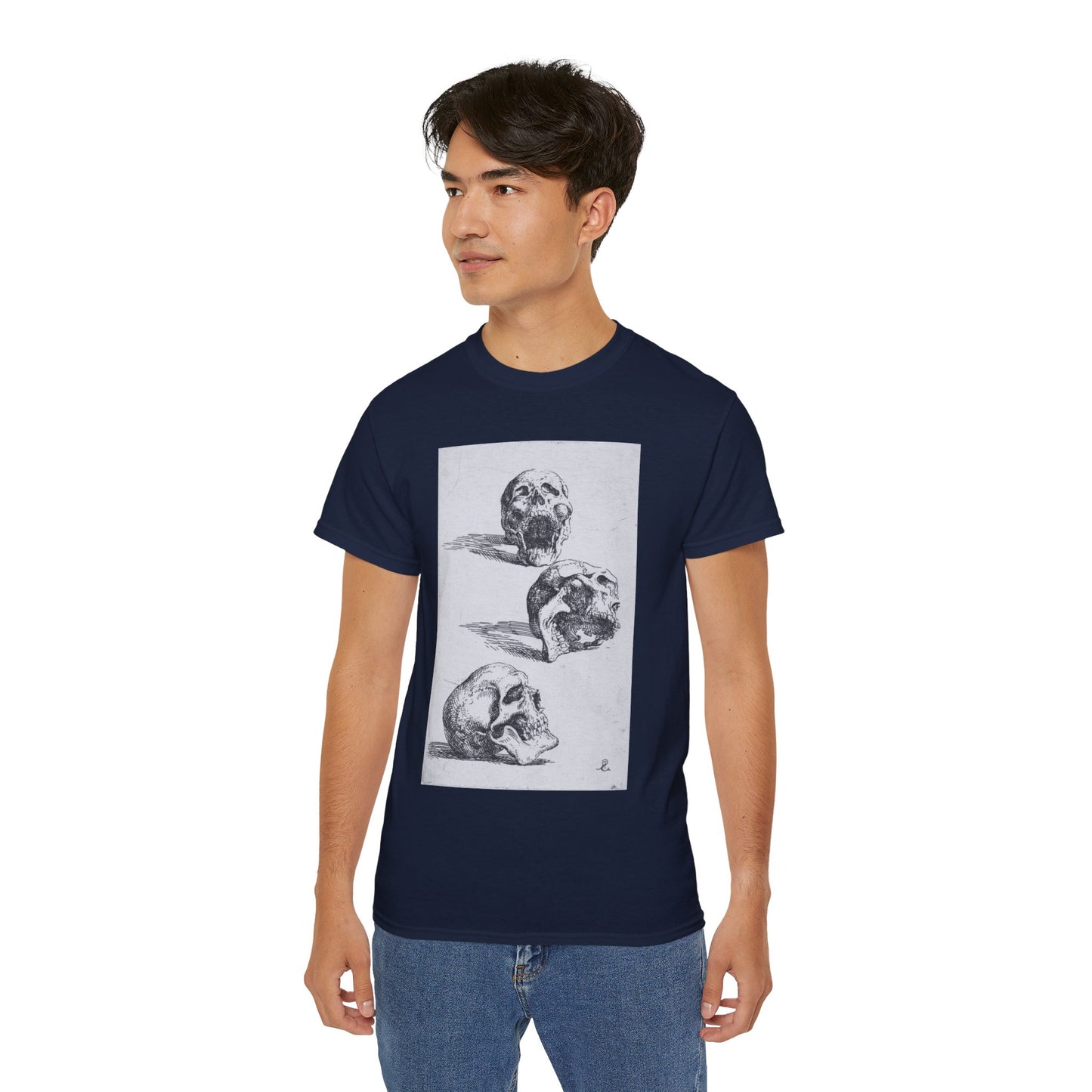 Three Human Skulls Salvator Rosa 1662 Unisex Ultra Cotton Tee EU