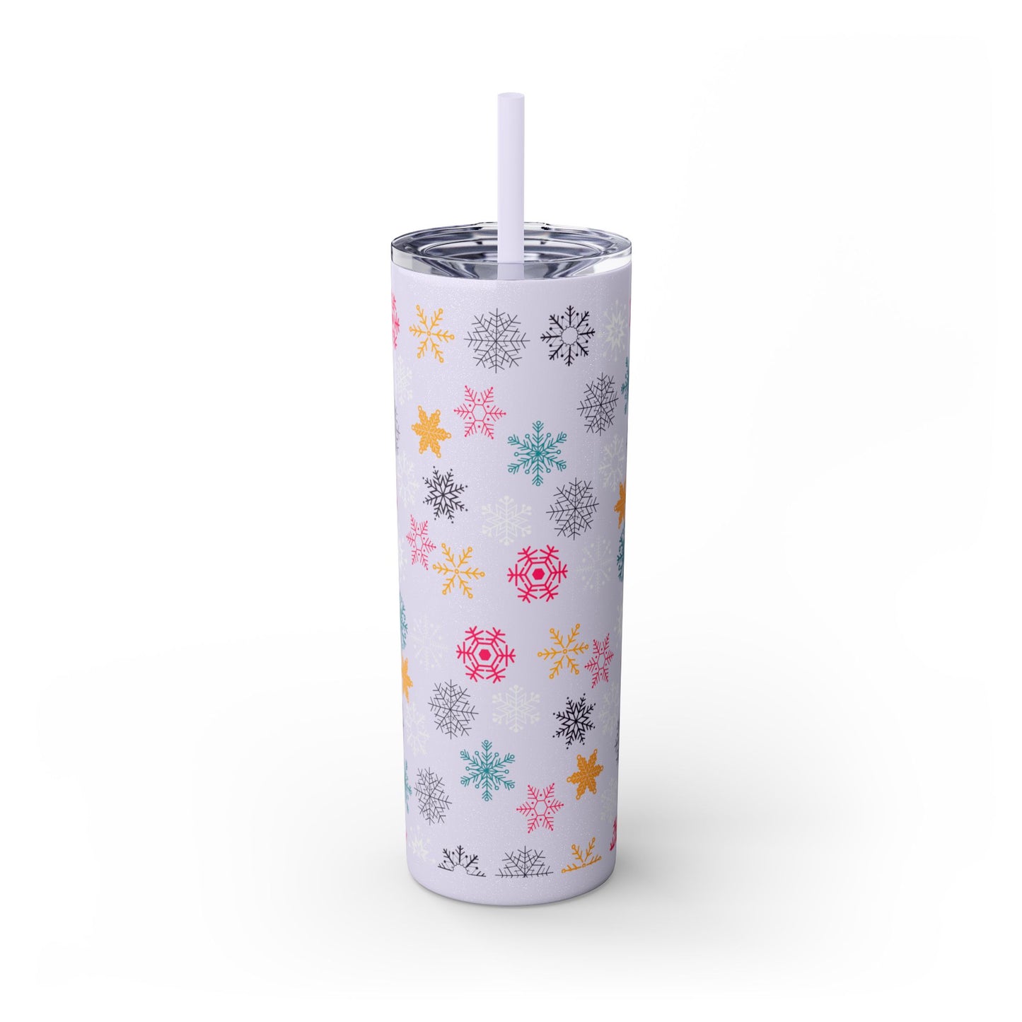 Vaso con pajita Let it Snow Rainbows, 20 oz