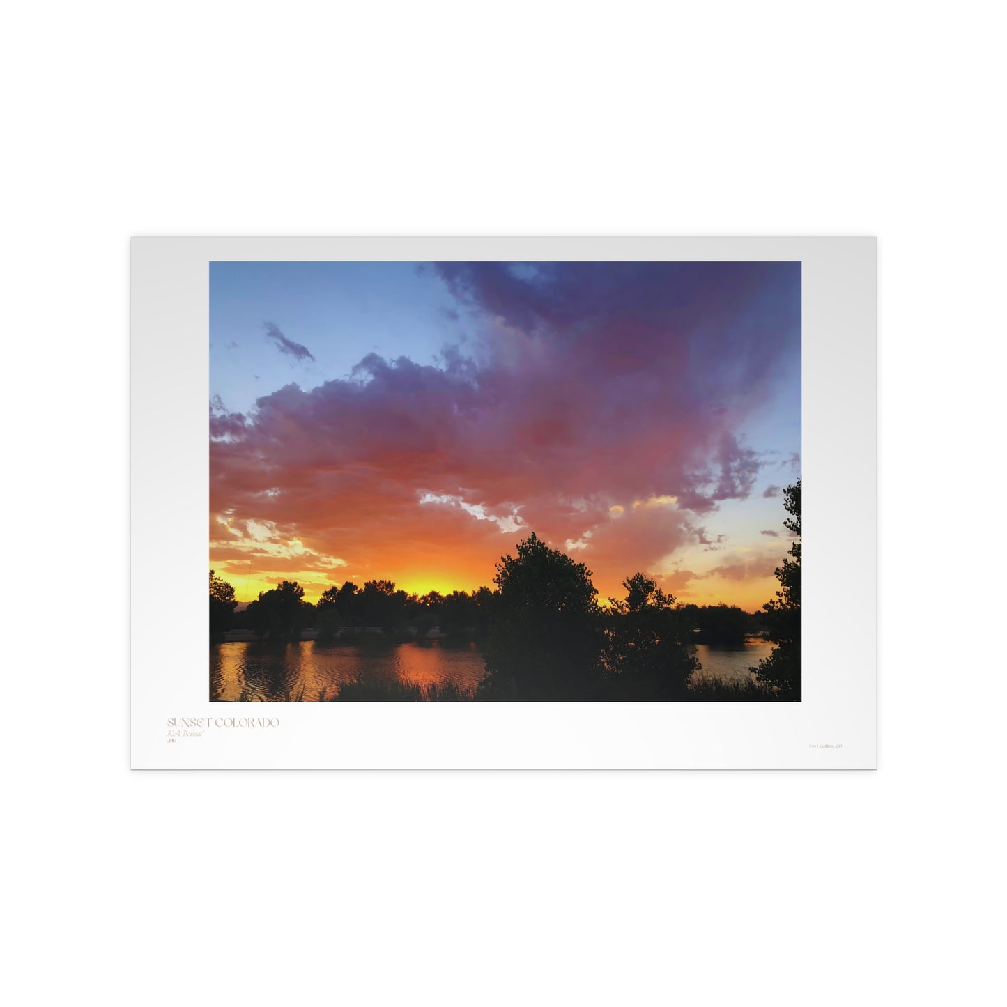 Sunset Colorado Matte Photograph Horizontal Posters EU