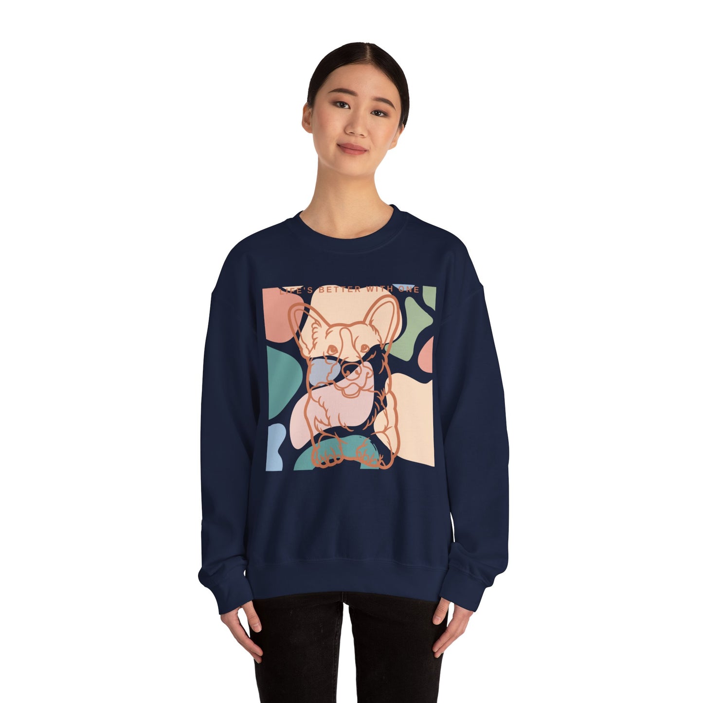 Cute Corgi Unisex Heavy Blend™ Crewneck Sweatshirt Two Sided