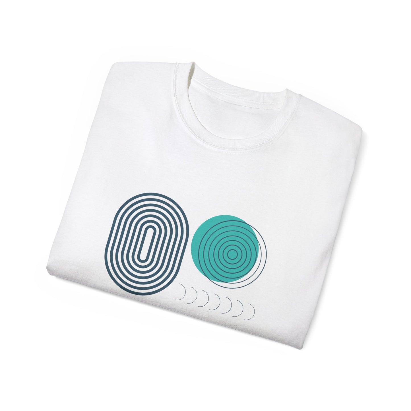 Blue Geometry Illustration Ultra Cotton Tee