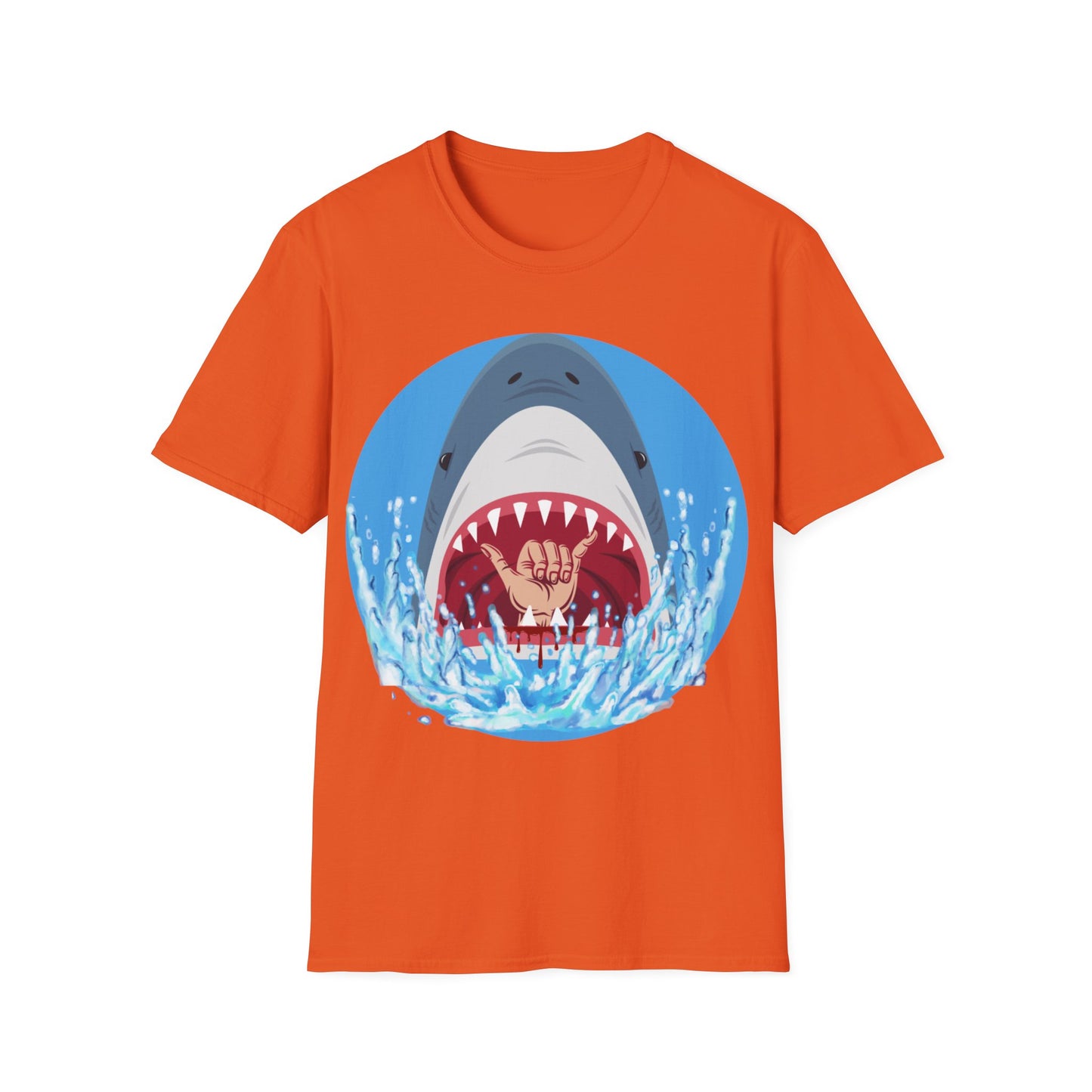 Camiseta unisex de estilo suave Surfin' Shark de la UE 