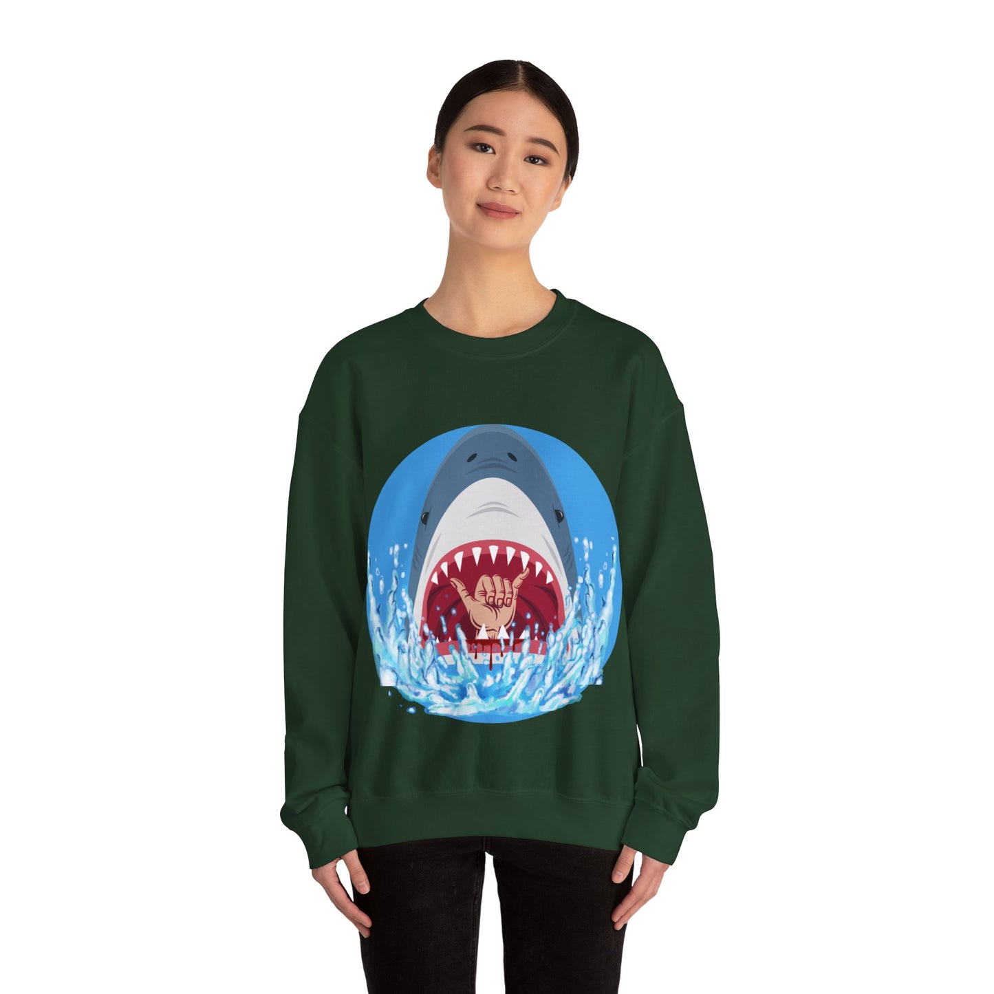 Surfin' Shark Unisex Heavy Blend™ Crewneck Sweatshirt EU