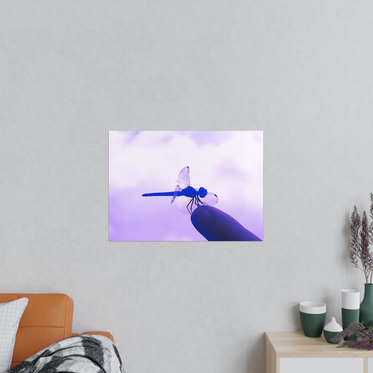 Dragonfly Violet Matte Photograph Horizontal Posters EU