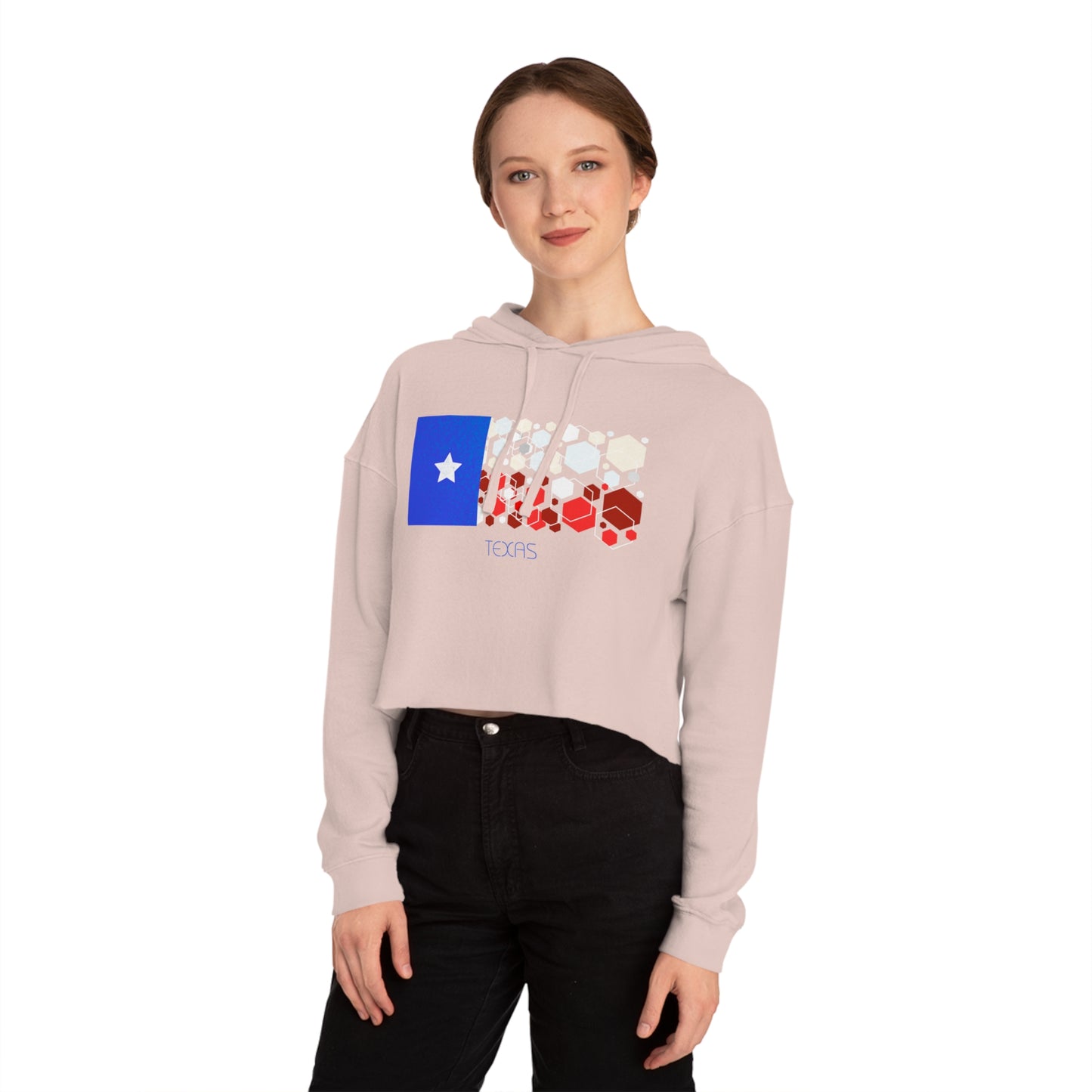 Sudadera corta con capucha Modern Texas para mujer