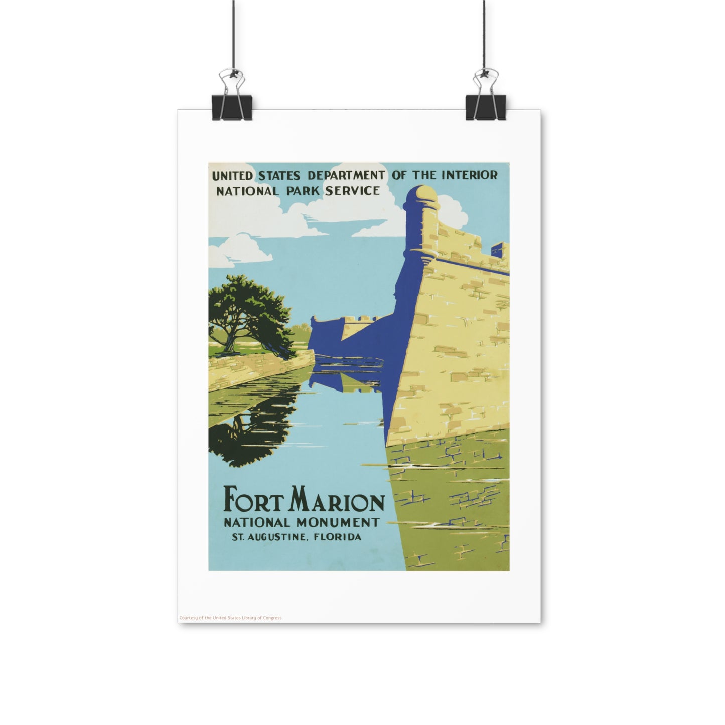 Fort Marion Illustration Vertical Poster EU