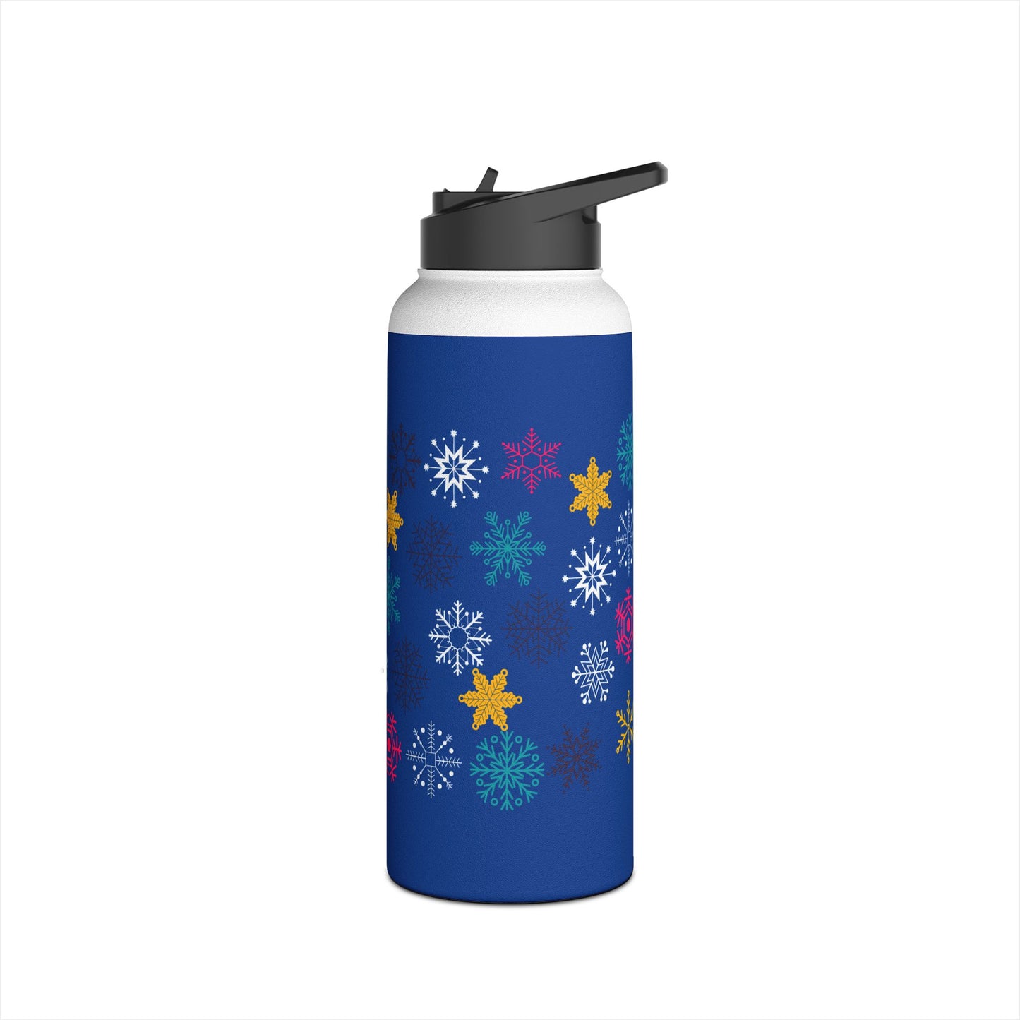 Let it Snow Stainless Steel Water Bottle, Standard Lid