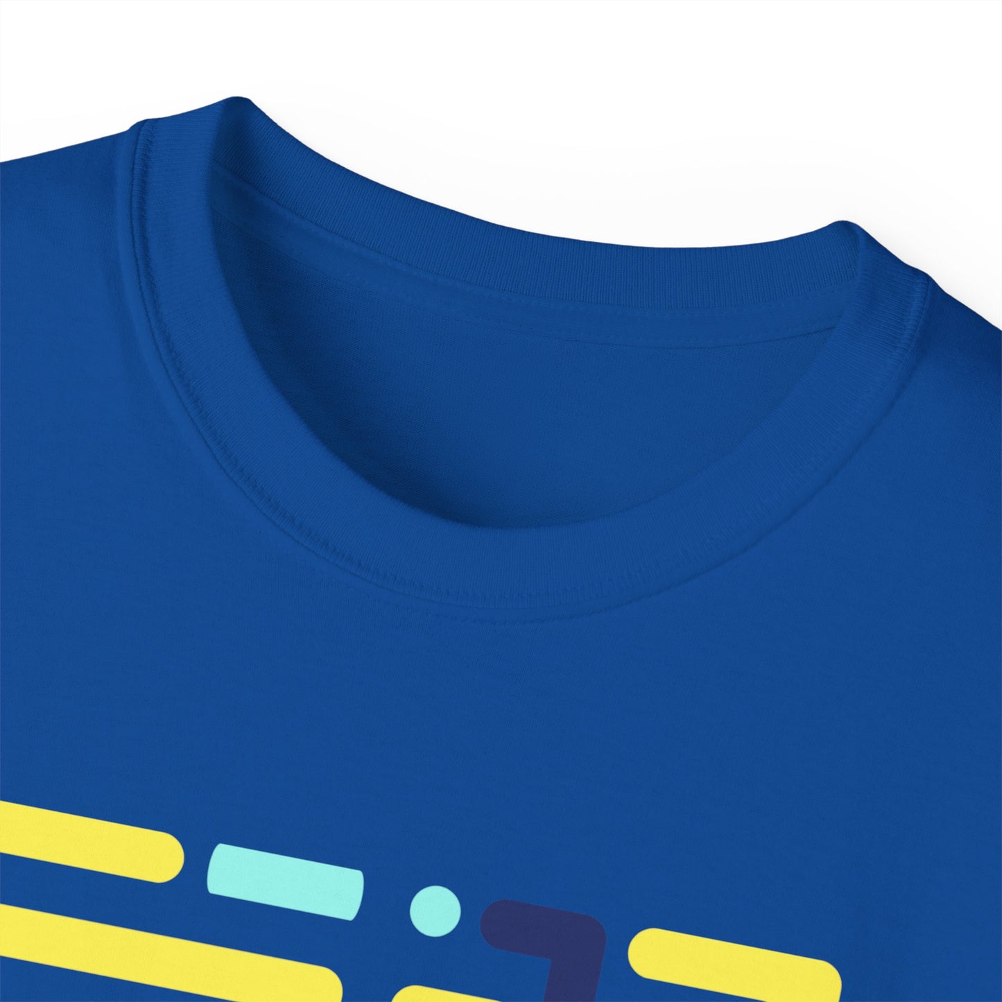 Camiseta de algodón ultra suave con ilustración de Waves In Code de la UE