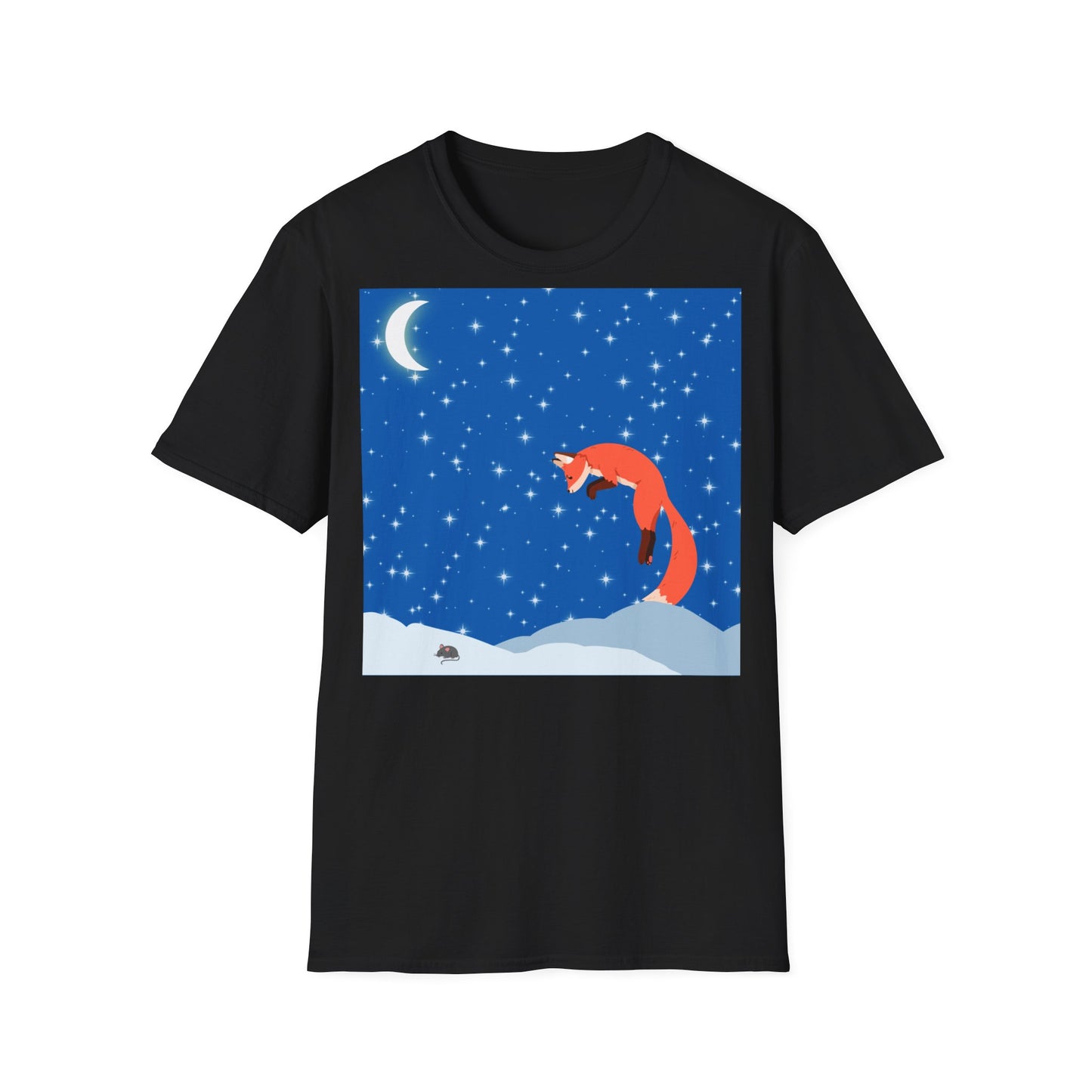 Camiseta unisex de estilo suave Snow Jumping Fox 