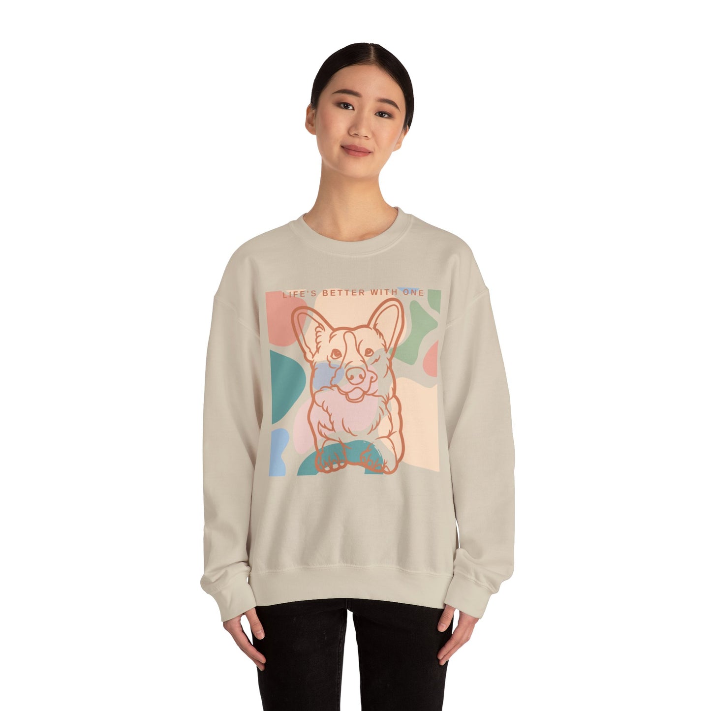 Cute Corgi Unisex Heavy Blend™ Crewneck Sweatshirt Two Sided