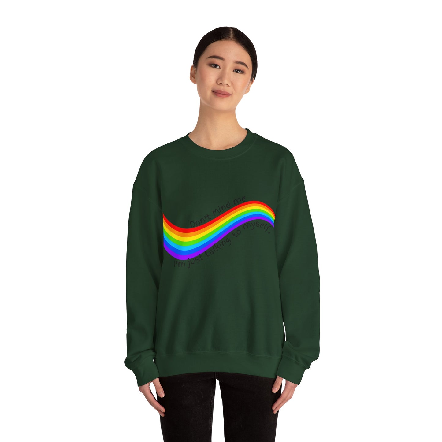 Talking to Myself Rainbow Unisex Heavy Blend™ Crewneck Sweatshirt EU