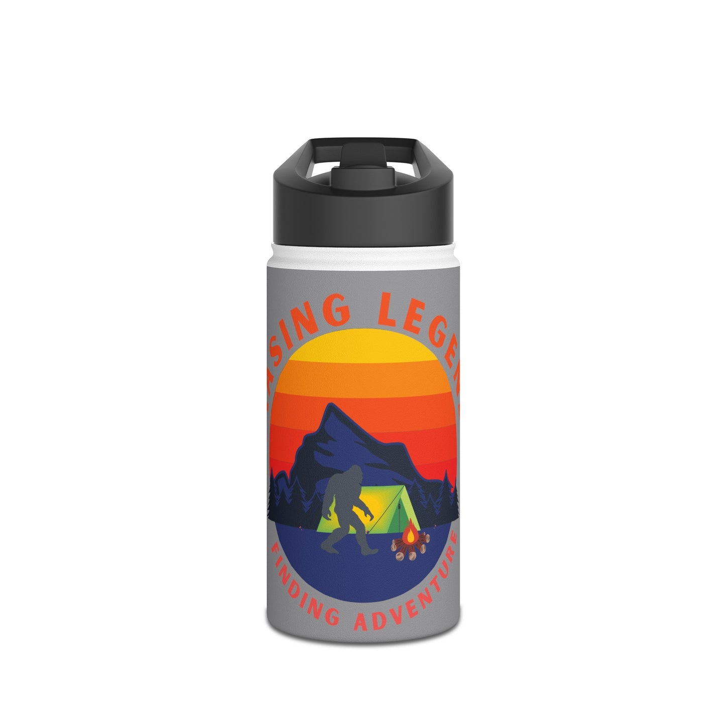 Bigfoot Adventure: Chasing Legends Stainless Steel Water Bottle, Standard Lid