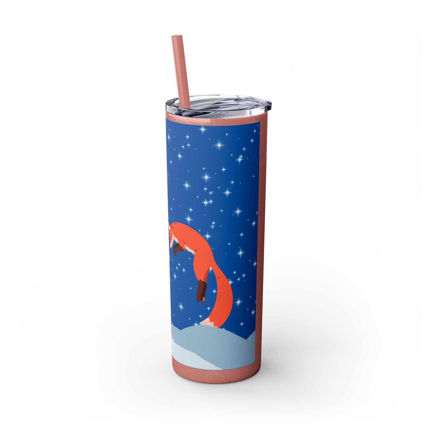 Snow Jumping Fox Tumbler with Straw, 20oz