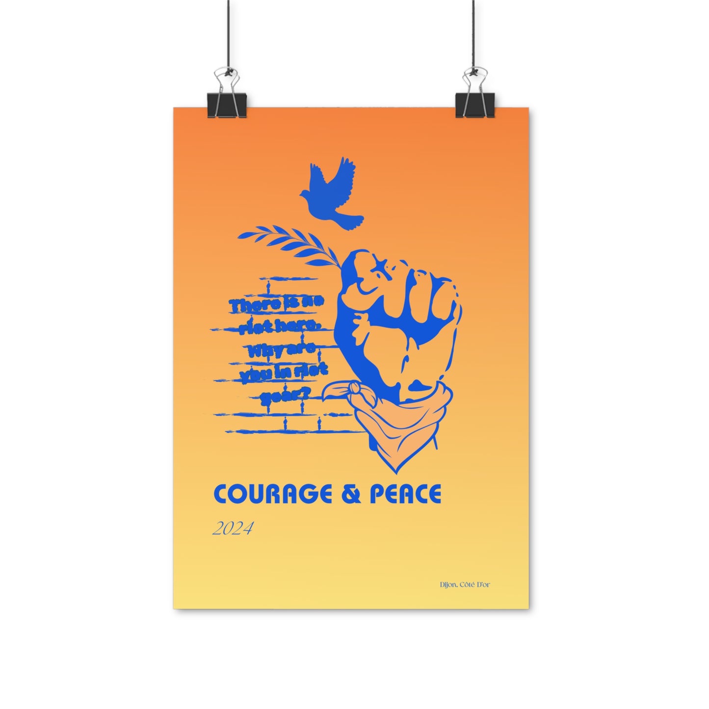 Courage and Peace Vertical Posters EU