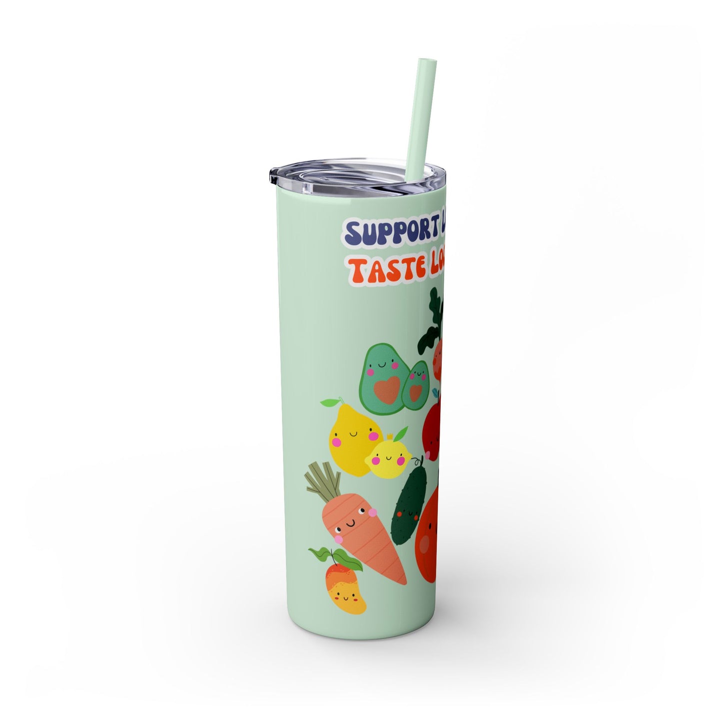 Vaso con pajita, 20 oz, raíces locales y sabores locales 