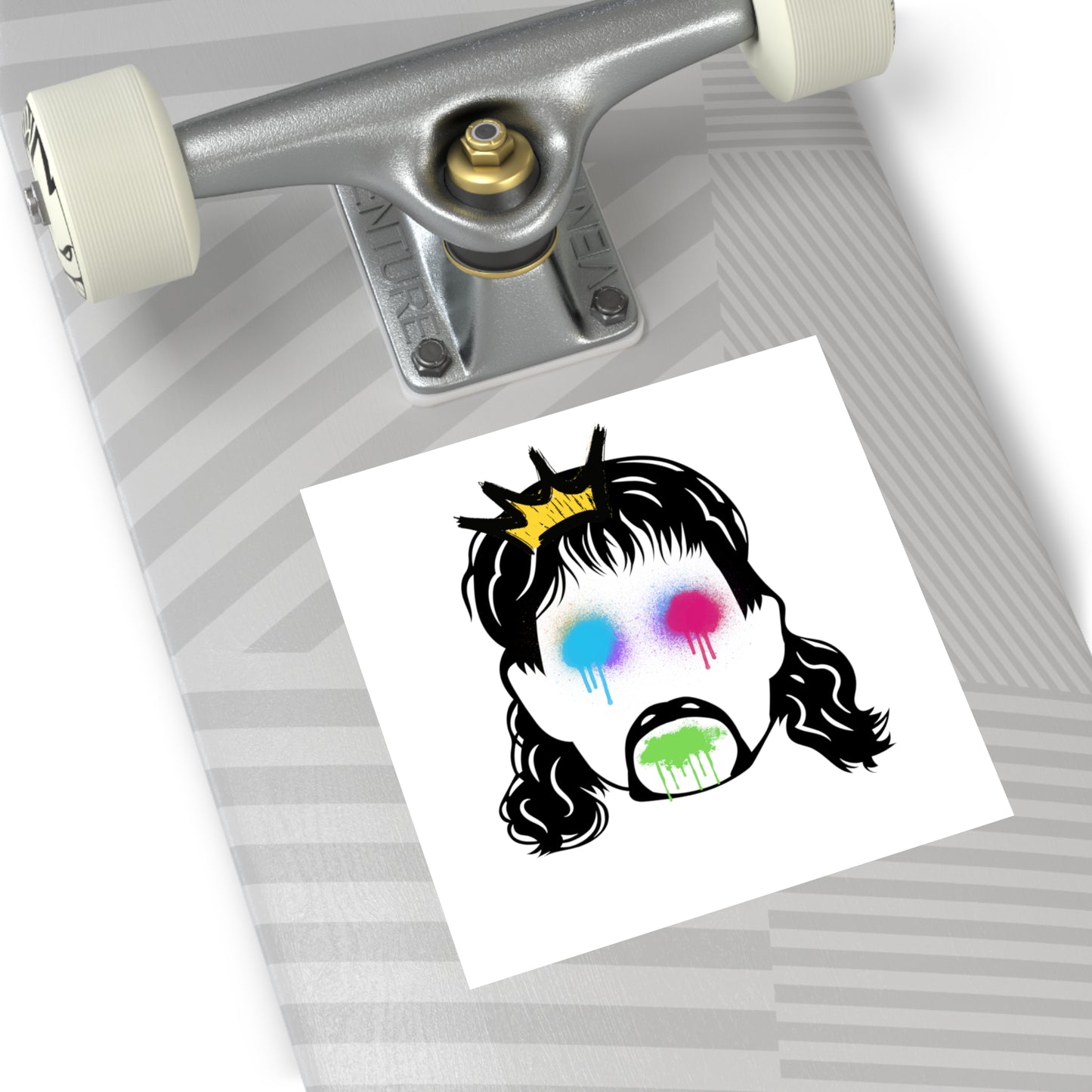 Mullet Tagg Vinyl Square Stickers EU