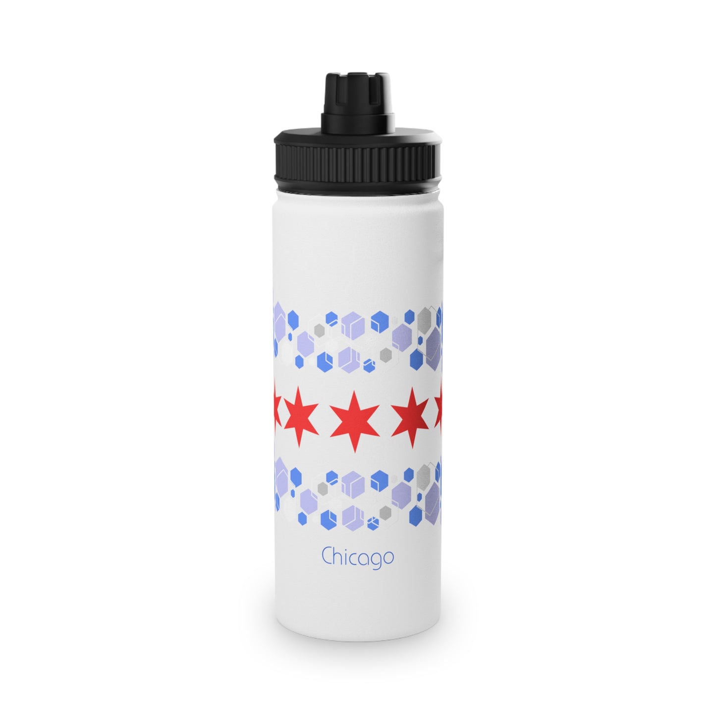 Modern Chicago Stainless Steel Water Bottle, Standard Lid EU