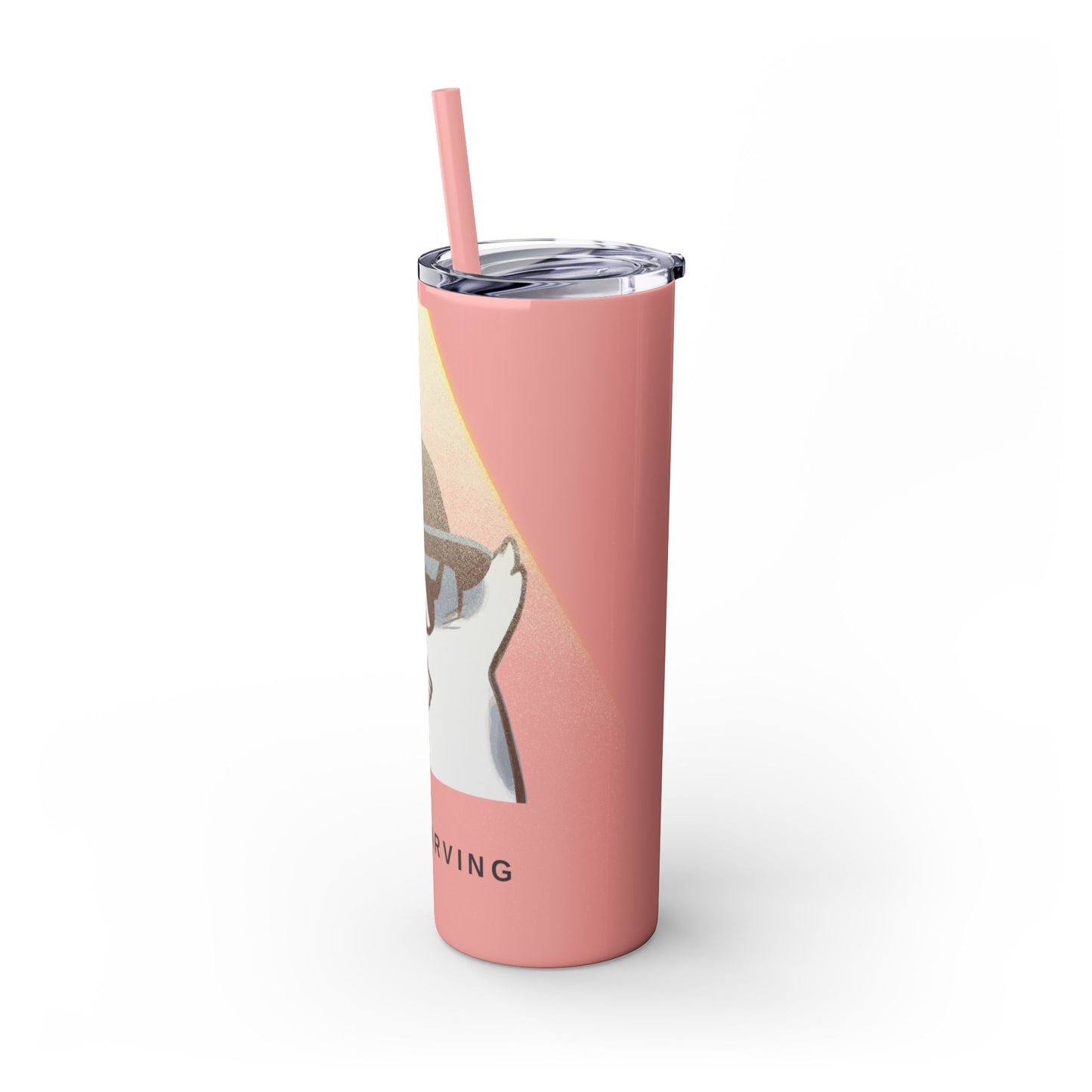 Blues Cat Tumbler with Straw, 20oz