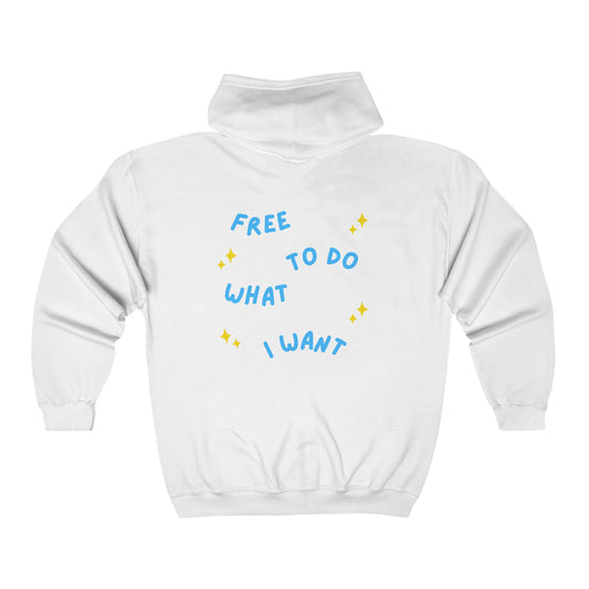 Free To Do What I Want Unisex Heavy Blend™ Full Zip Hooded Sweatshirt EU