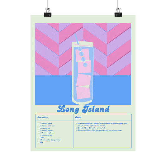 Long Island Illustration Vertical Poster