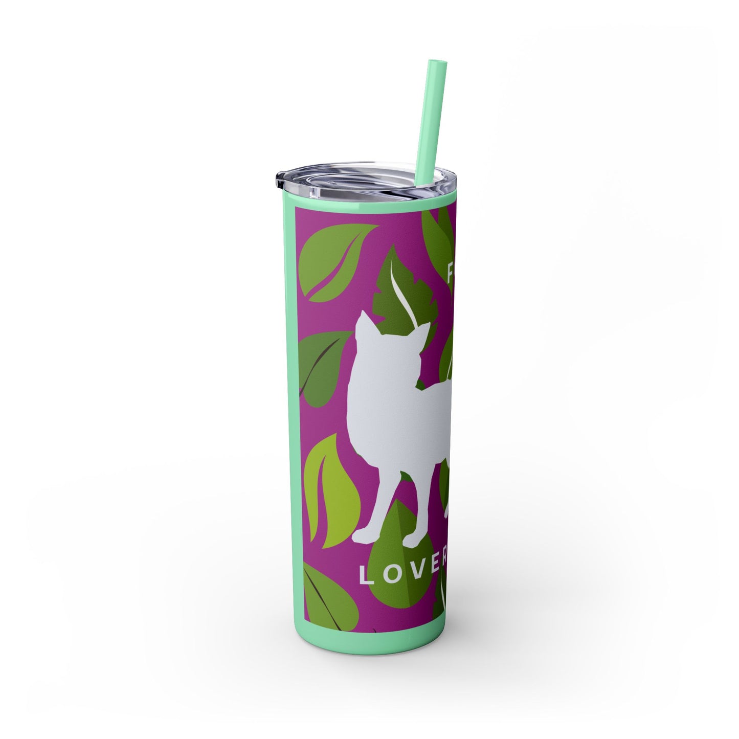 Fox Lovers Club Tumbler with Straw, 20oz