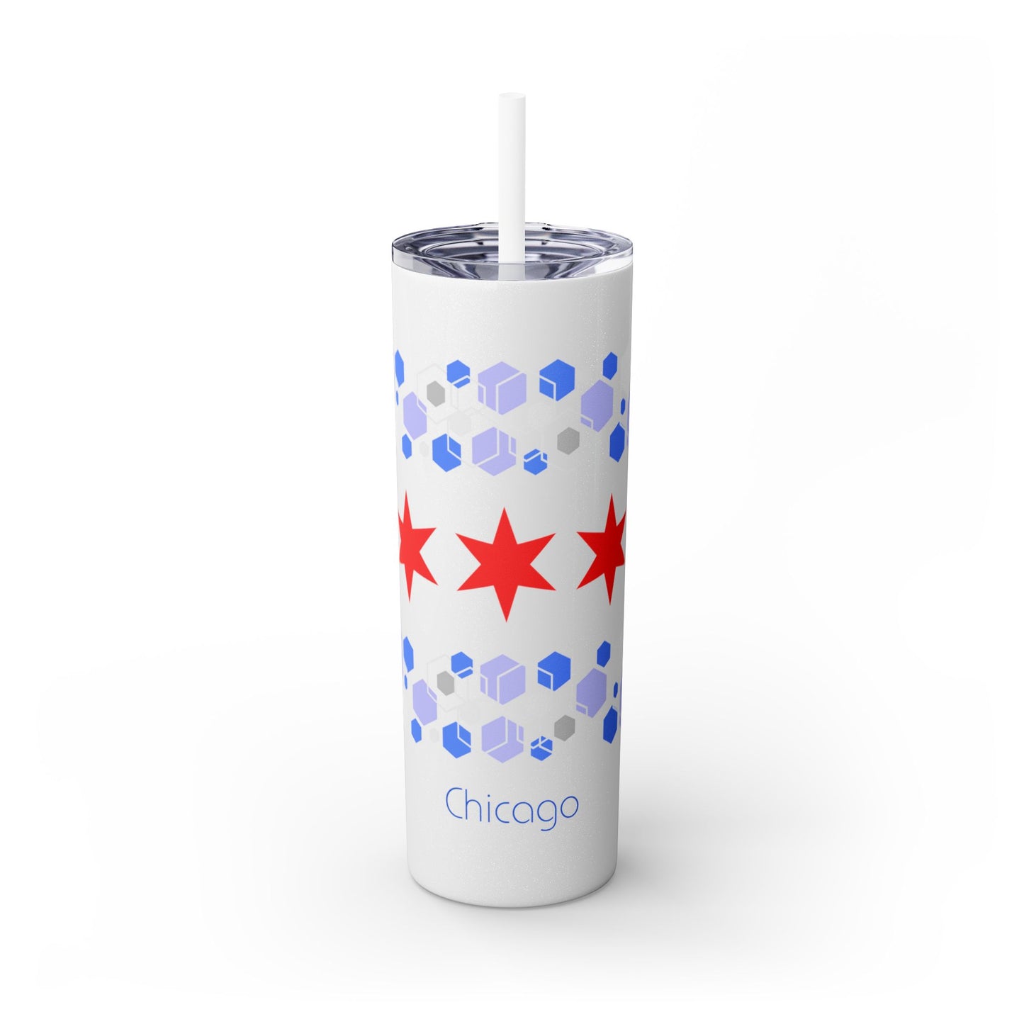 Modern Chicago Tumbler with Straw, 20oz