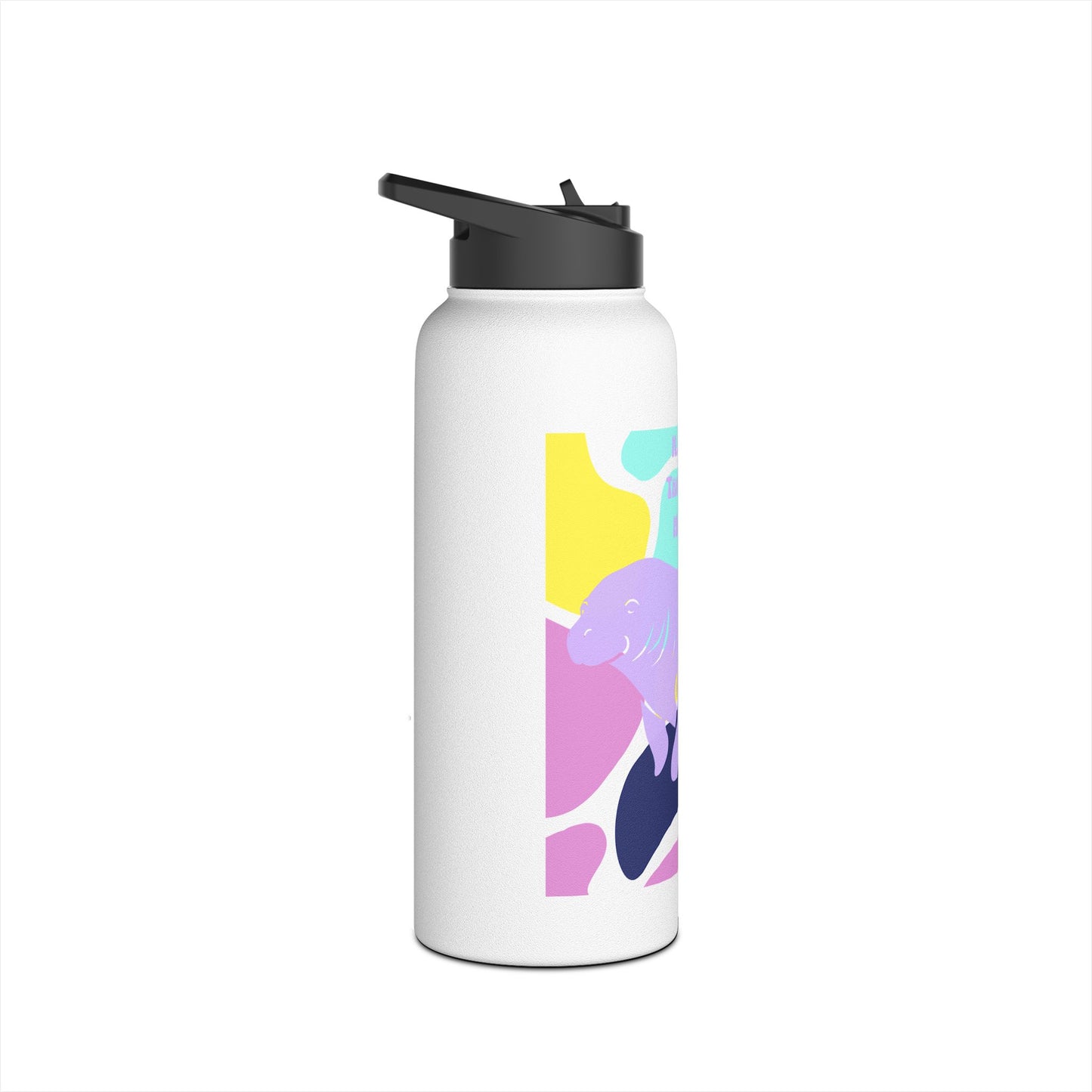 The Original Mermaid Manatee Stainless Steel Water Bottle, Standard Lid