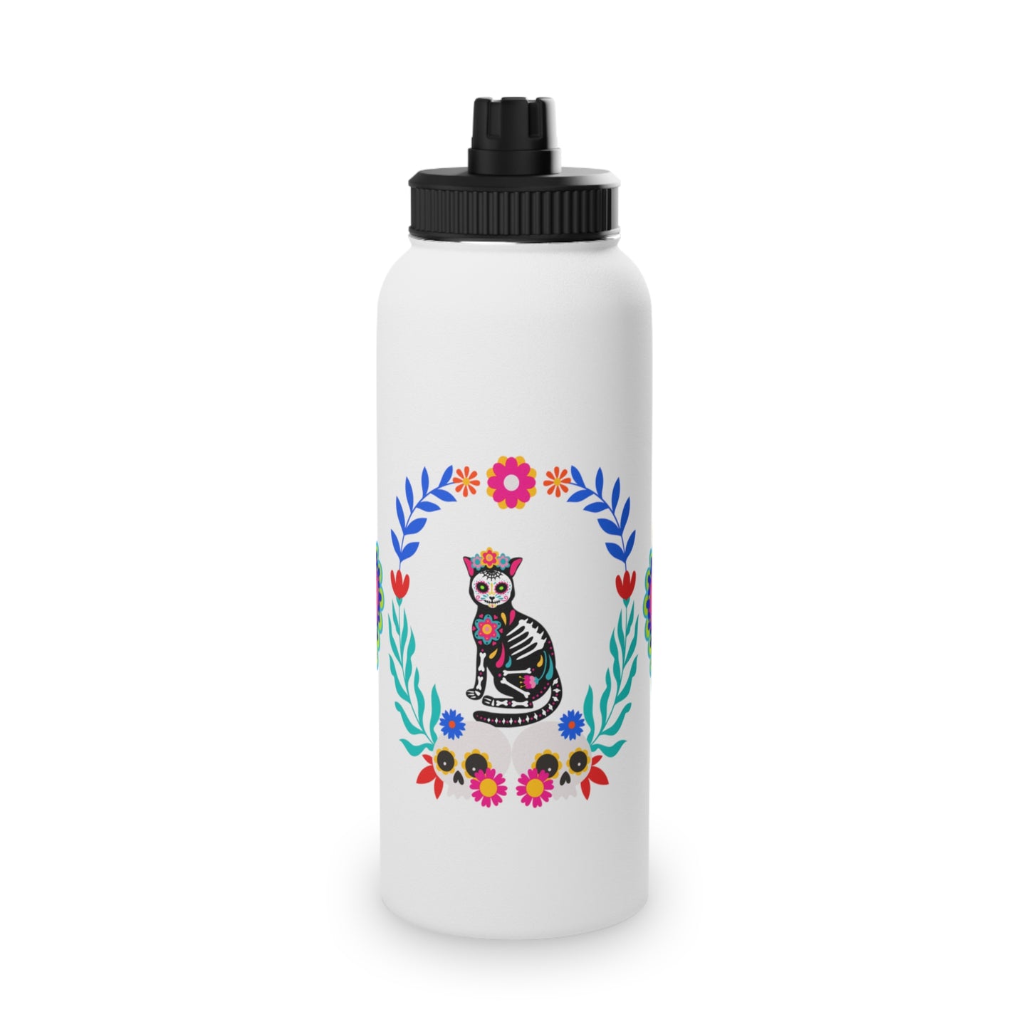 Dia de la Kittie Steel Water Bottle, Standard Lid EU