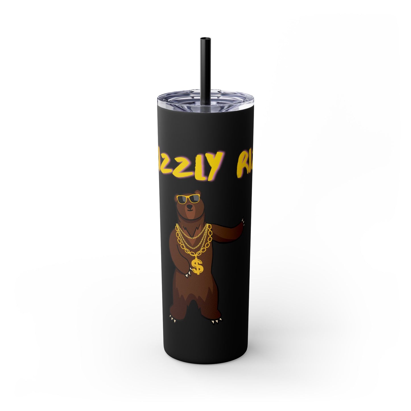 Grizzly Rizz Bear Tumbler with Straw, 20oz