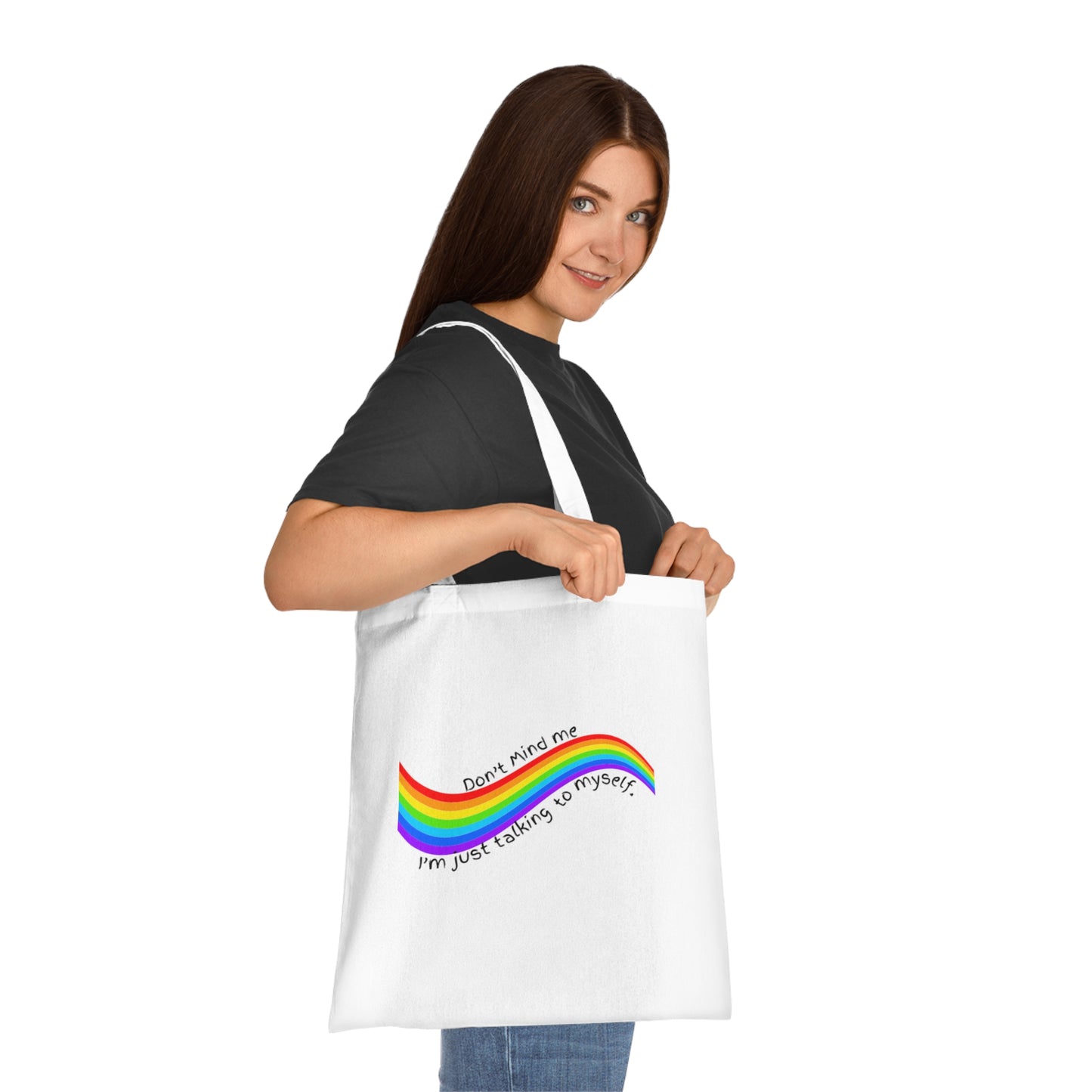 Talking to Myself Rainbow Tote Bag EU