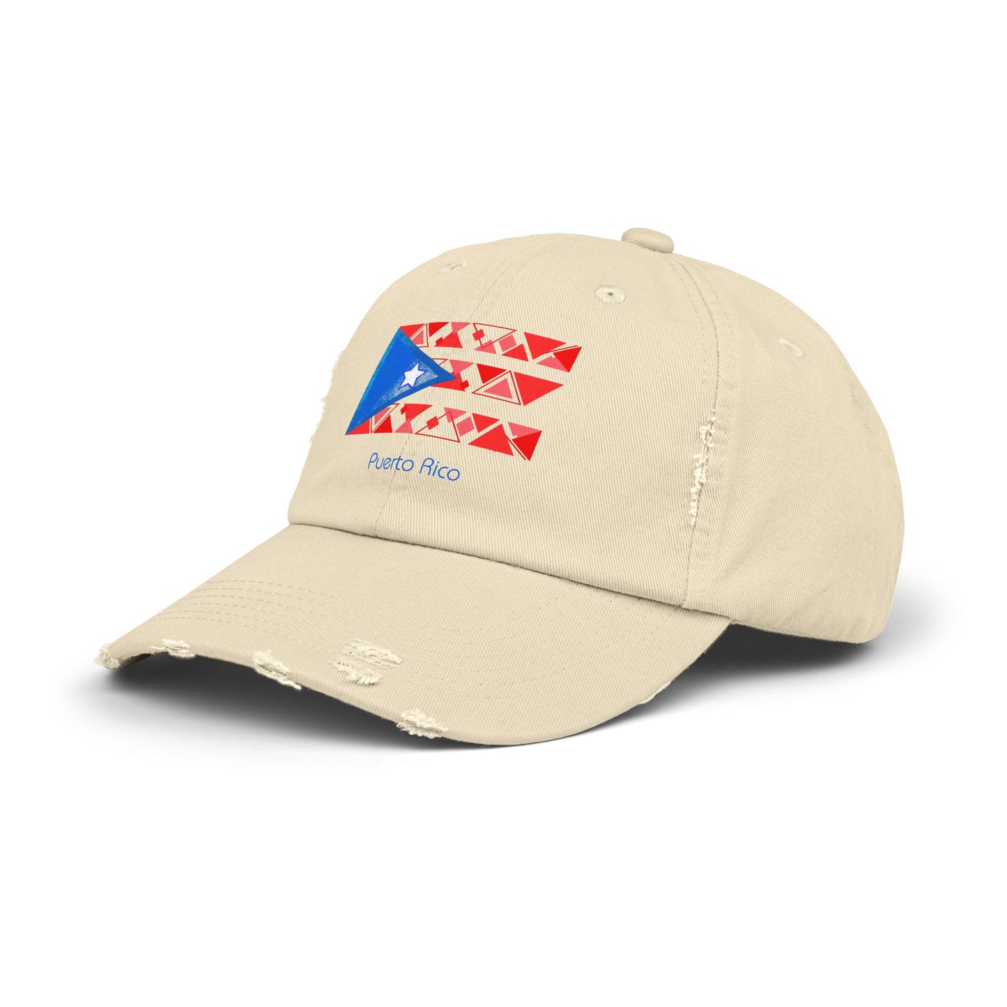 Modern Puerto Rico Unisex Distressed Cap