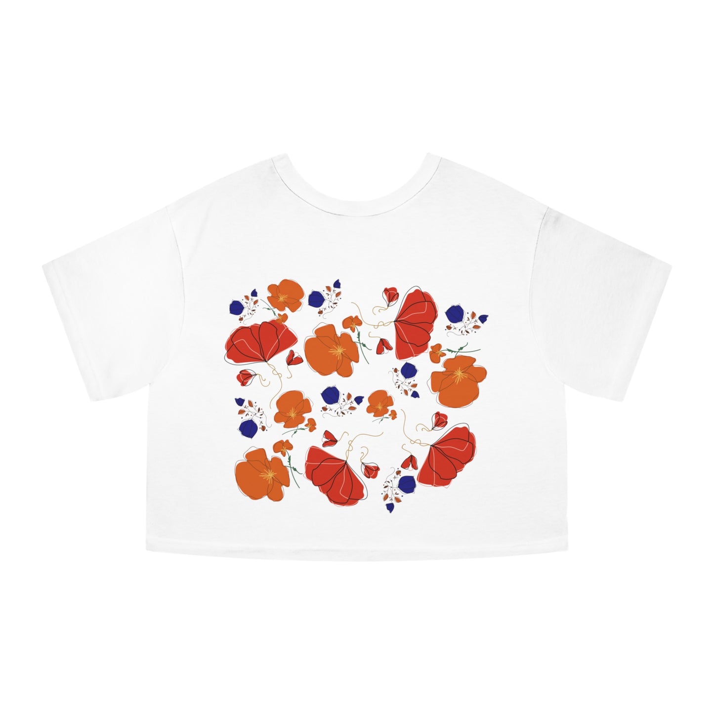 Poppy Bouquet Champion Women's Heritage Cropped T-Shirt