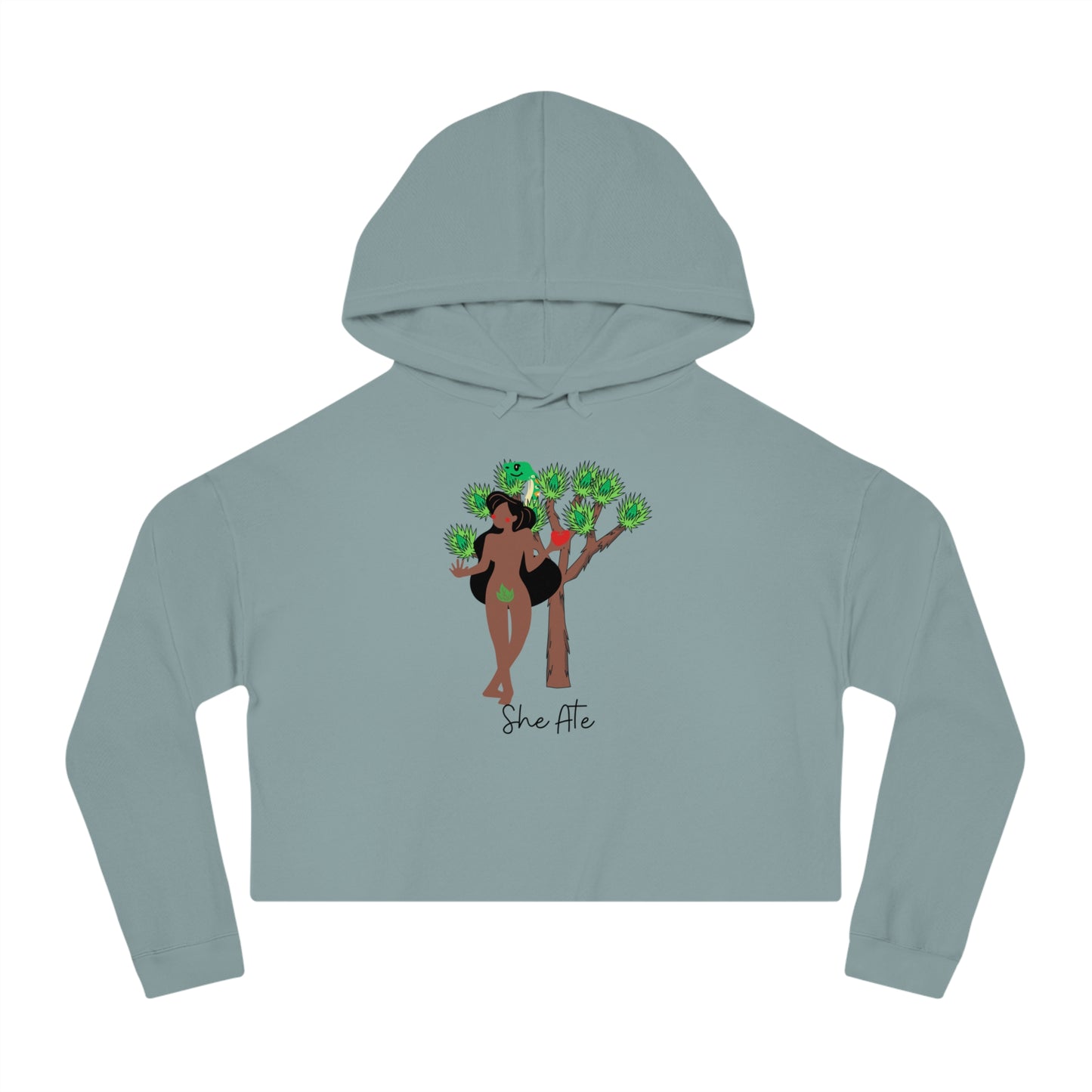 Eve She Ate Crop Hoodie