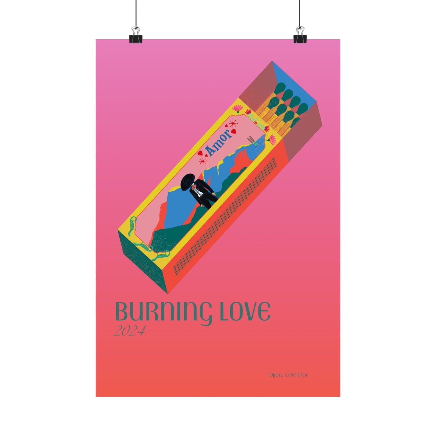 Burning Love Vertical Posters