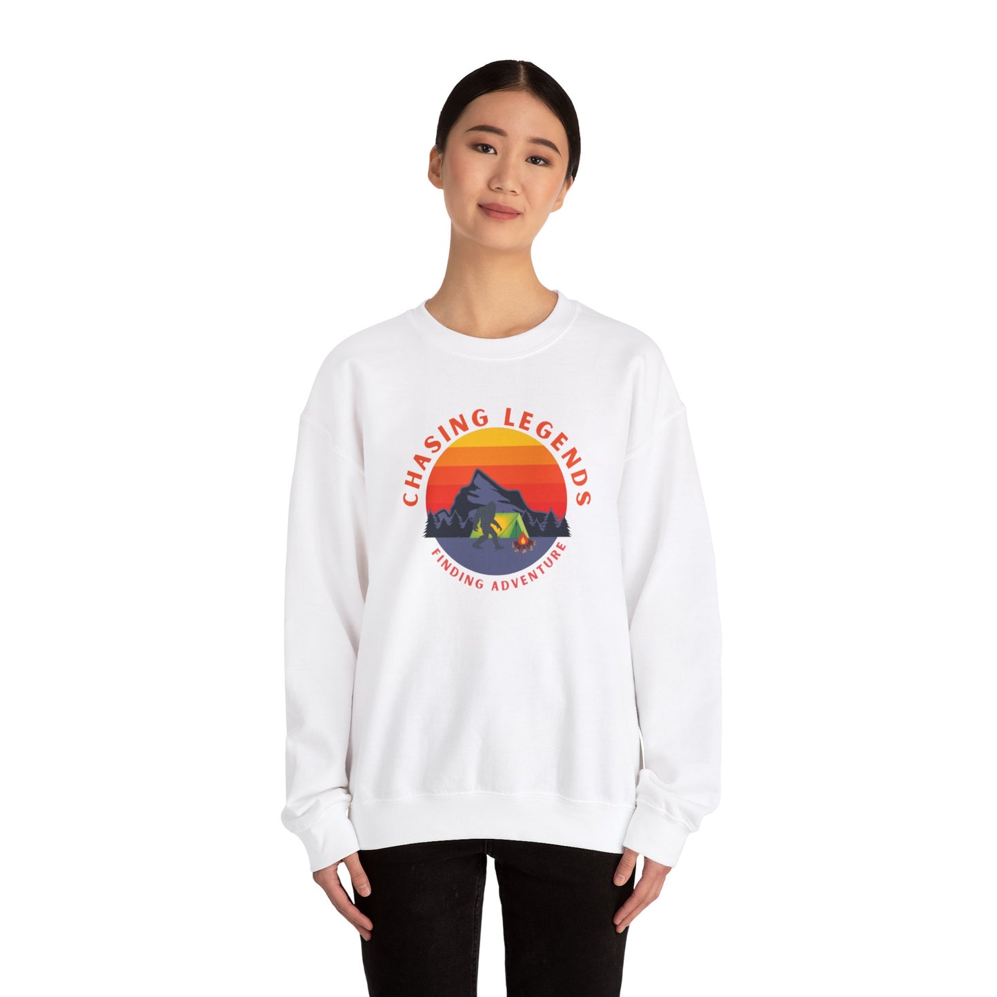 Sudadera unisex de cuello redondo de mezcla pesada Bigfoot Adventure: Chasing Legends