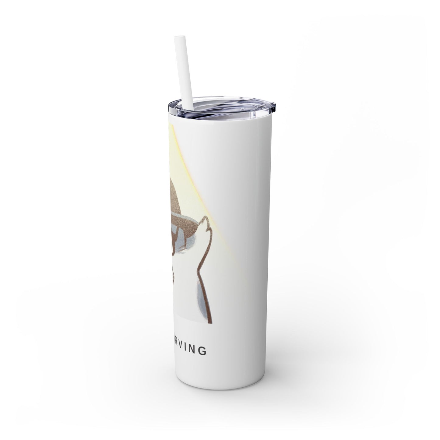 Blues Cat Tumbler with Straw, 20oz