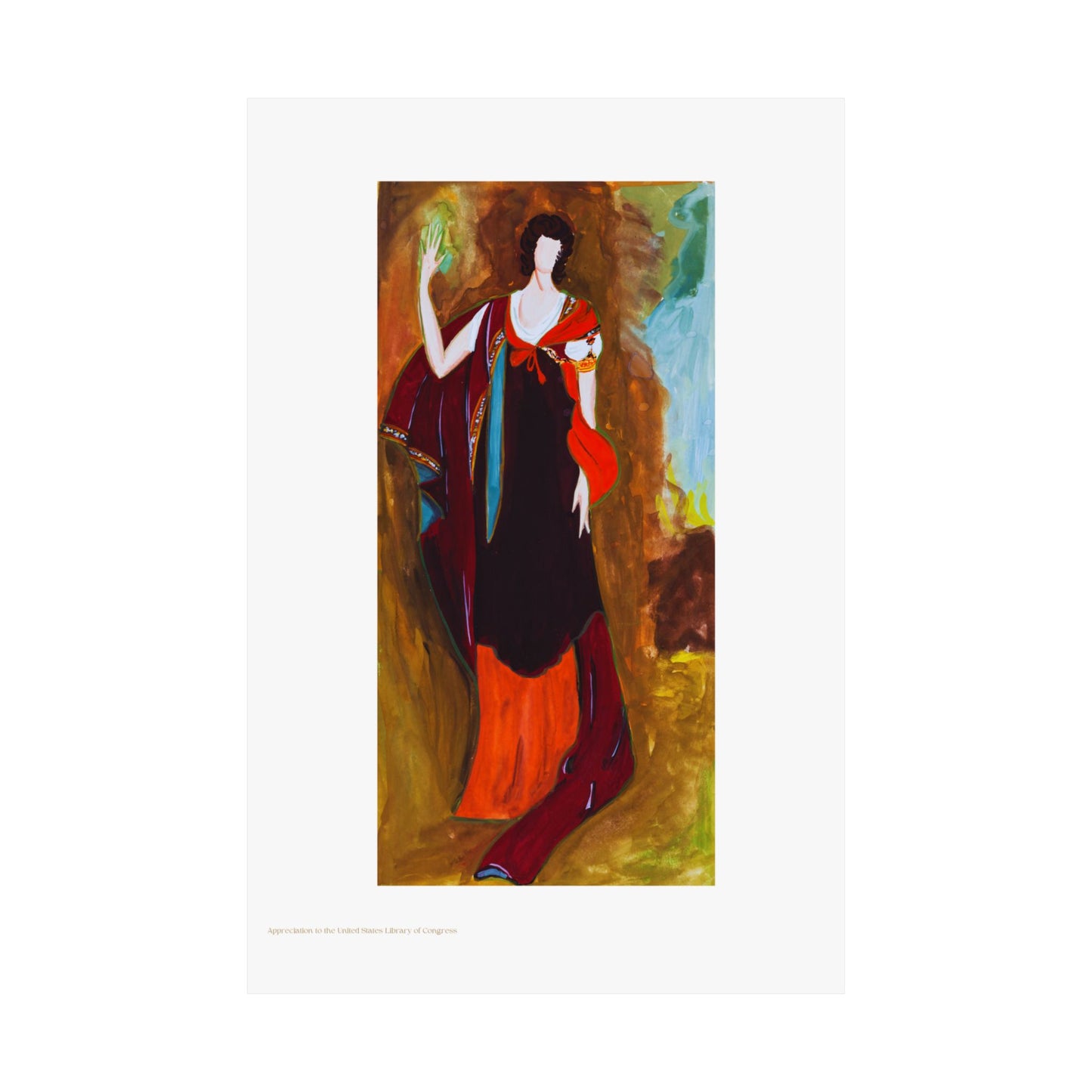 Unknown Lady Painting Vertical Poster