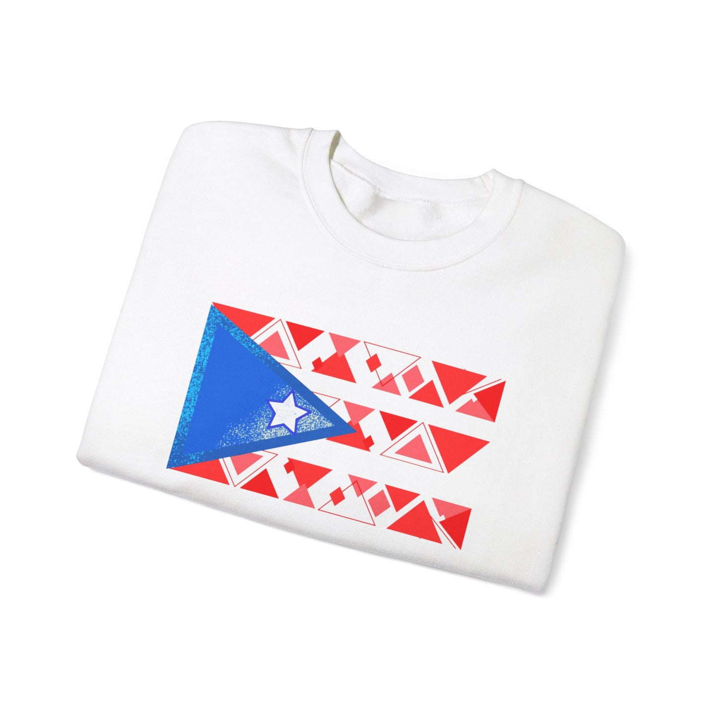 Sudadera unisex con cuello redondo y mezcla pesada Modern Puerto Rico