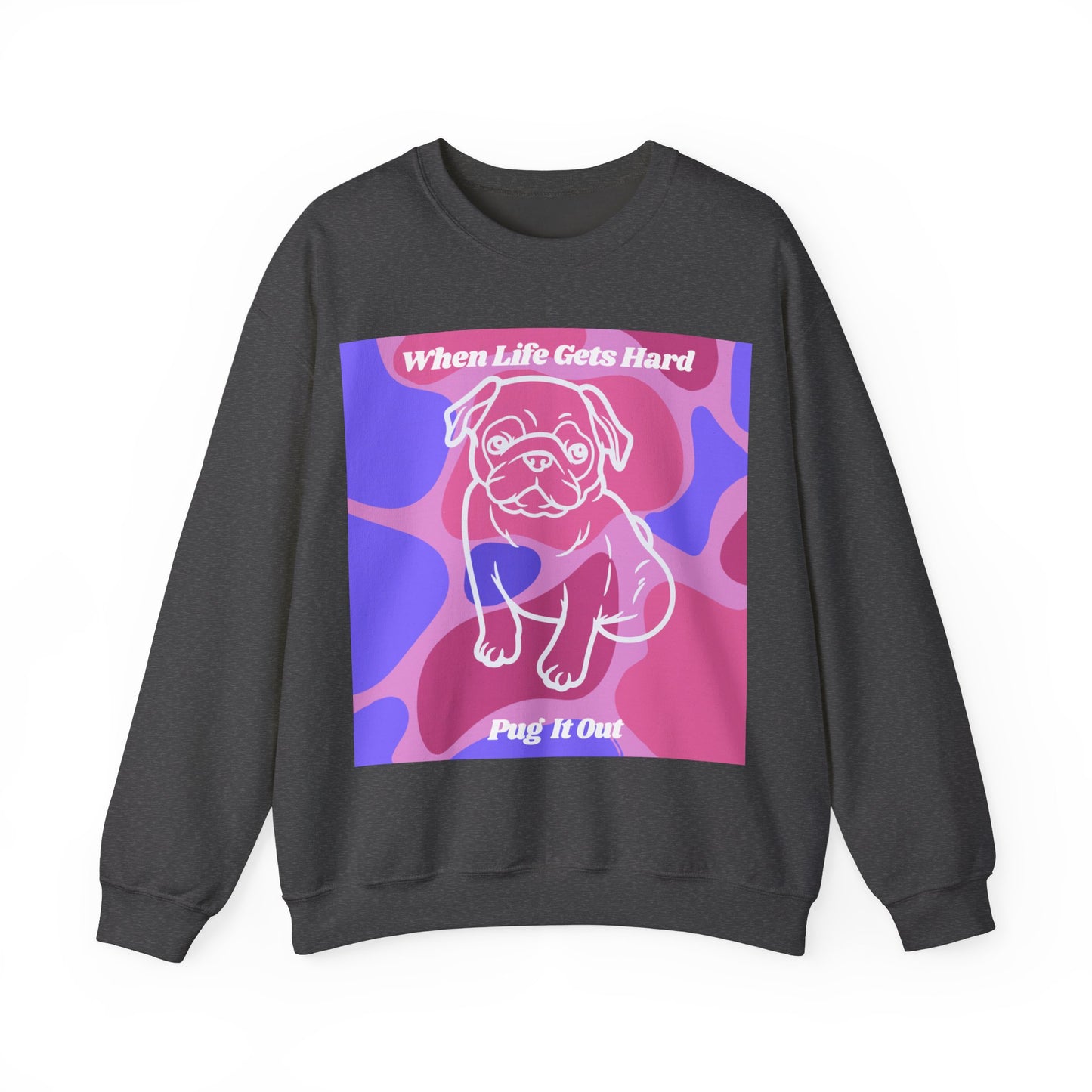 Charming Pug Unisex Heavy Blend™ Crewneck Sweatshirt EU