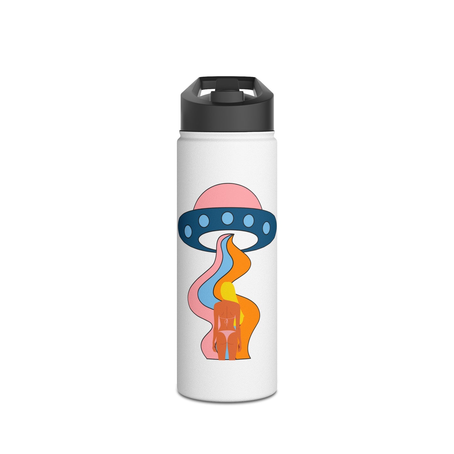 Bikini Abduction Stainless Steel Water Bottle, Standard Lid