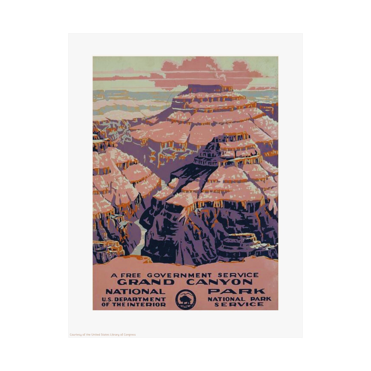 The Grand Canyon Illustration Vertical Poster