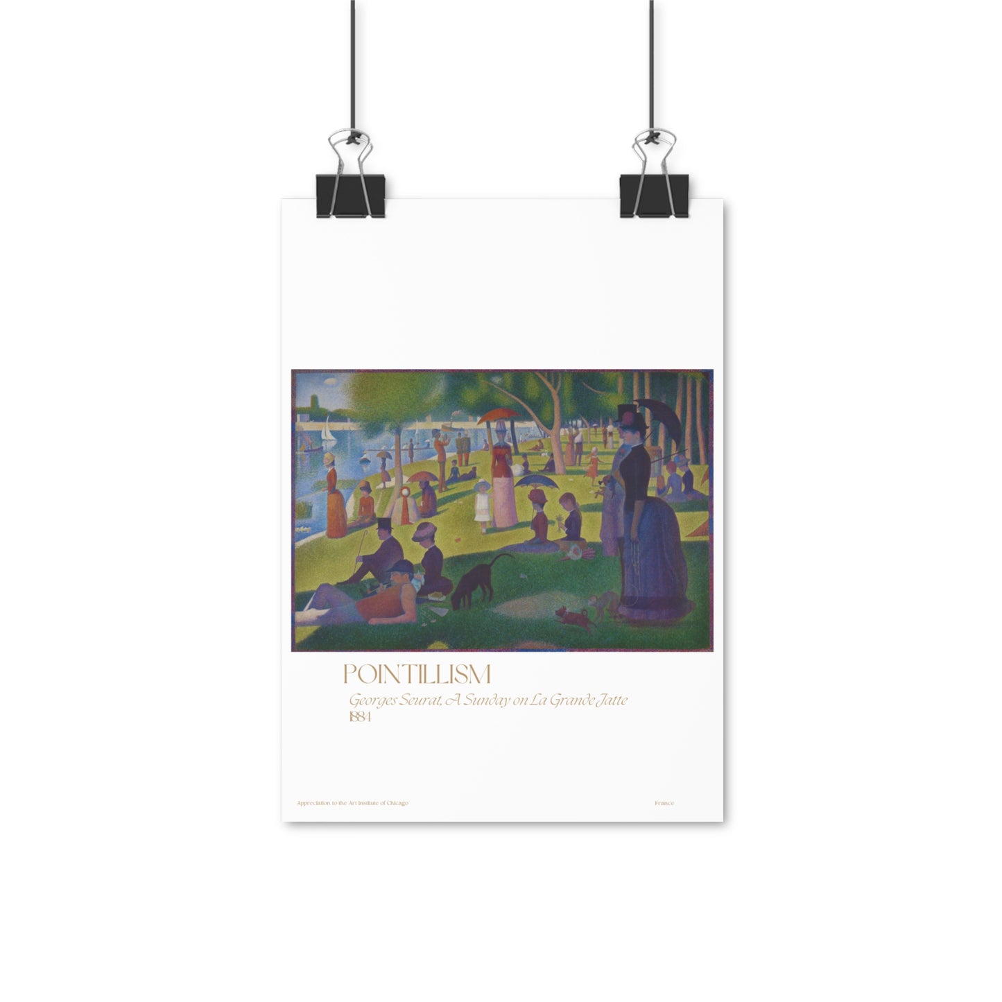 Georges Seurat, A Sunday on La Grande Jatte 1881 Vertical Poster EU