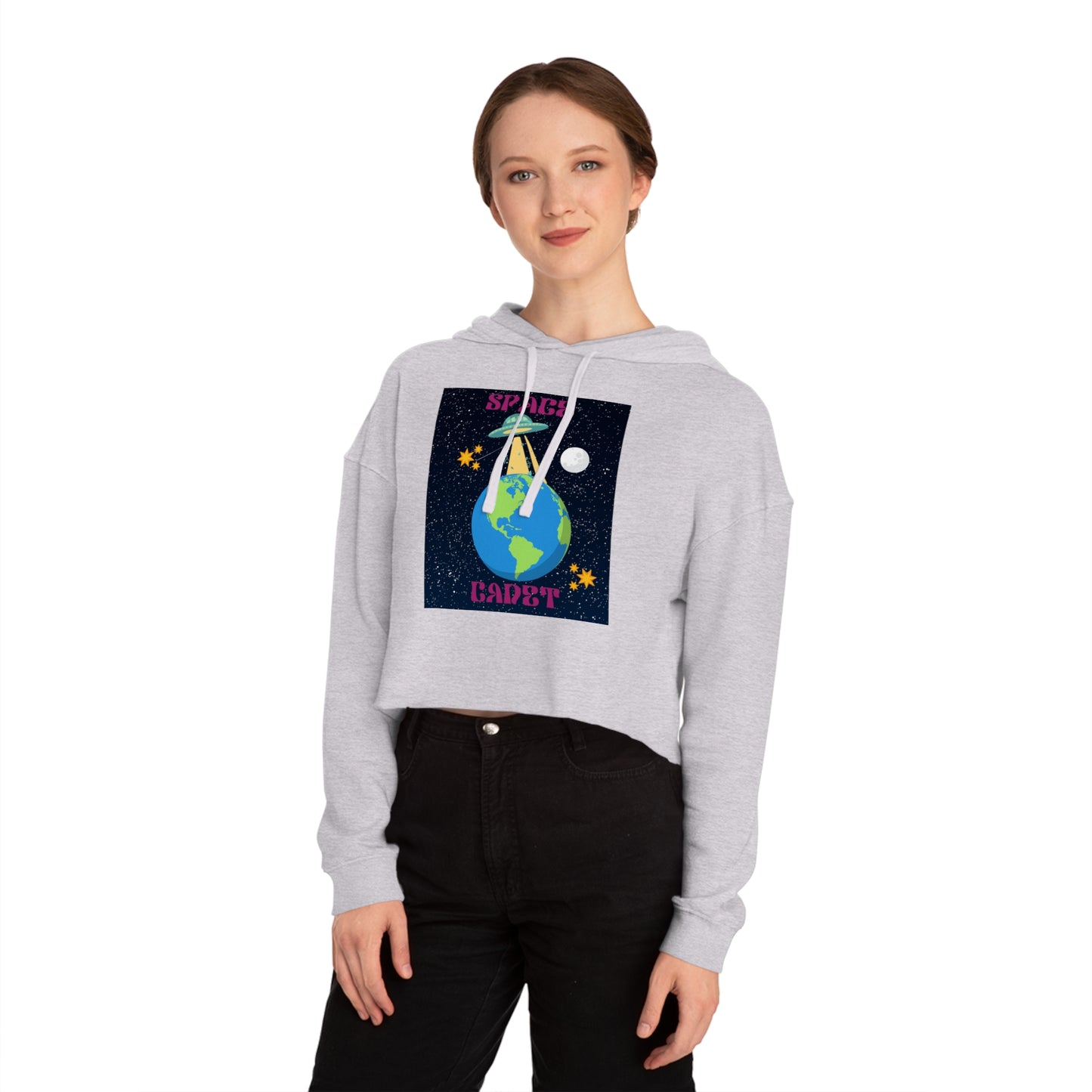 Space Cadet Women’s Cropped Hooded Sweatshirt