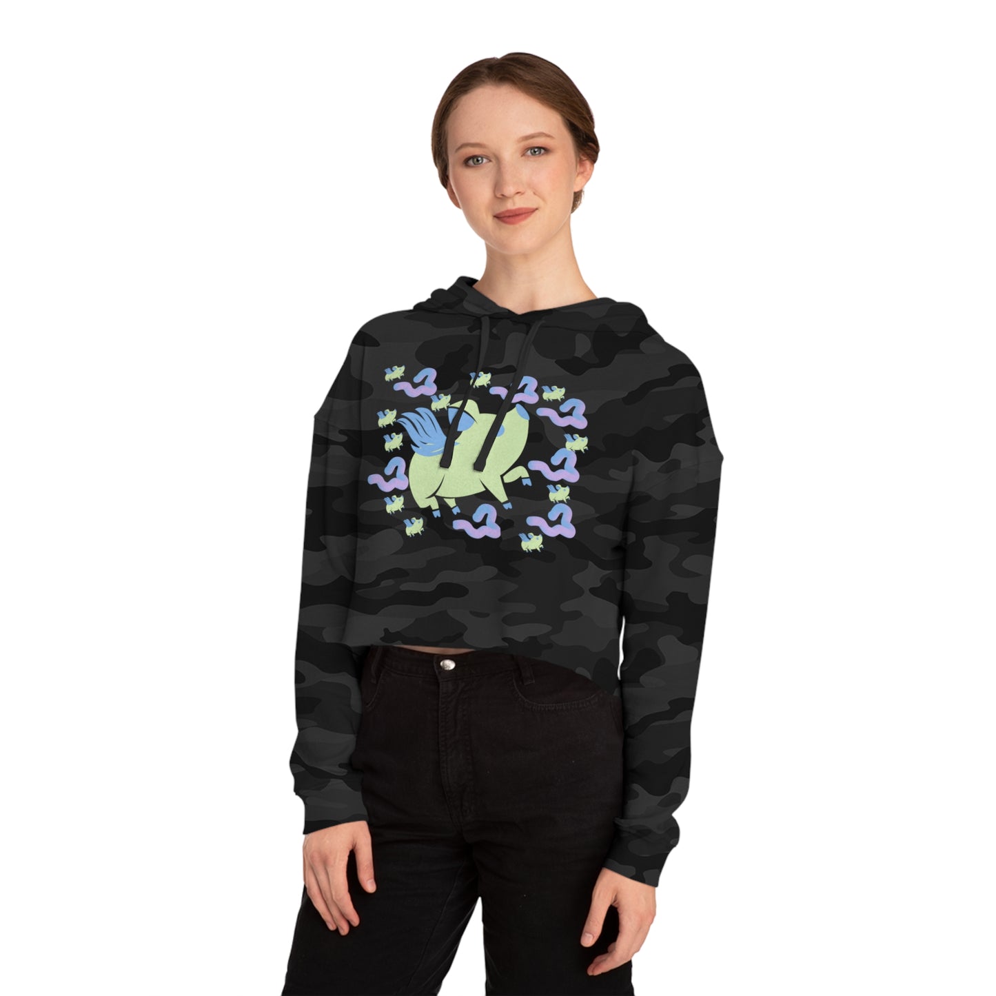 Flying Women’s Cropped Hooded Sweatshirt