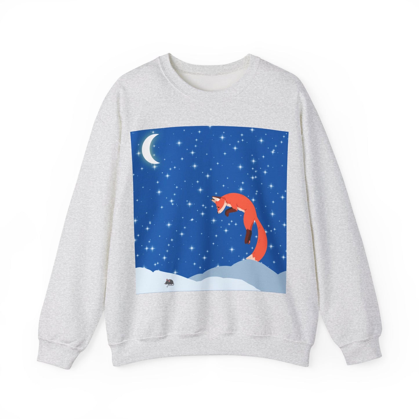 Snow Jumping Fox Unisex Heavy Blend™ Crewneck Sweatshirt EU