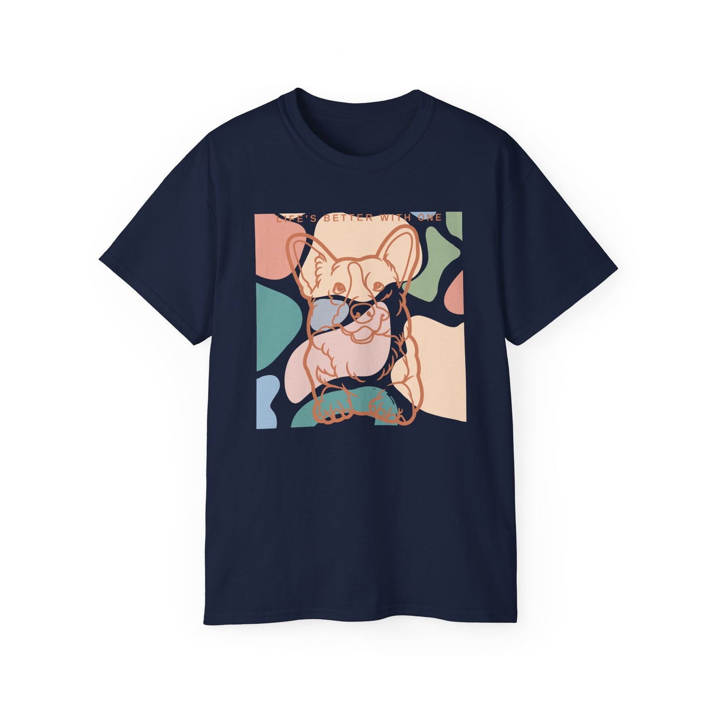 Linda camiseta unisex de algodón ultra fino Corgi 