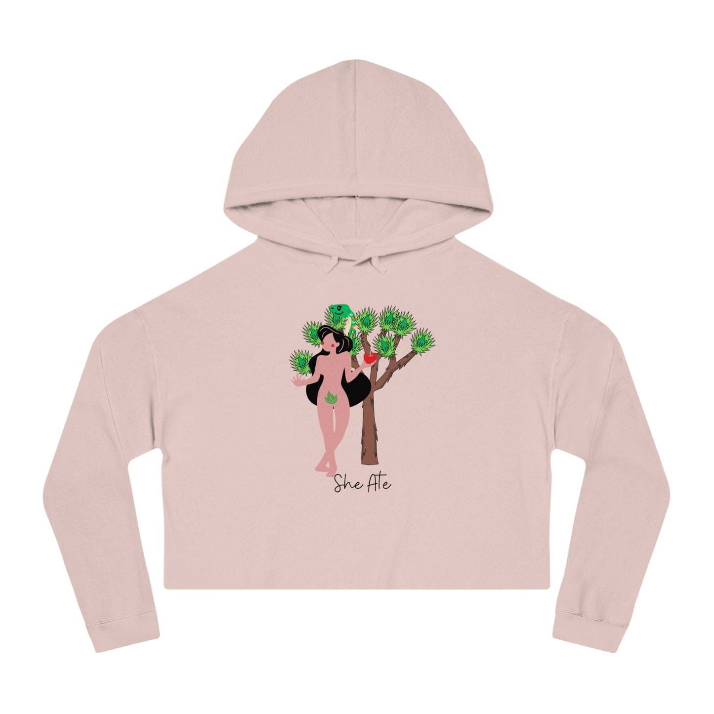 Eve She Ate Crop Hoodie