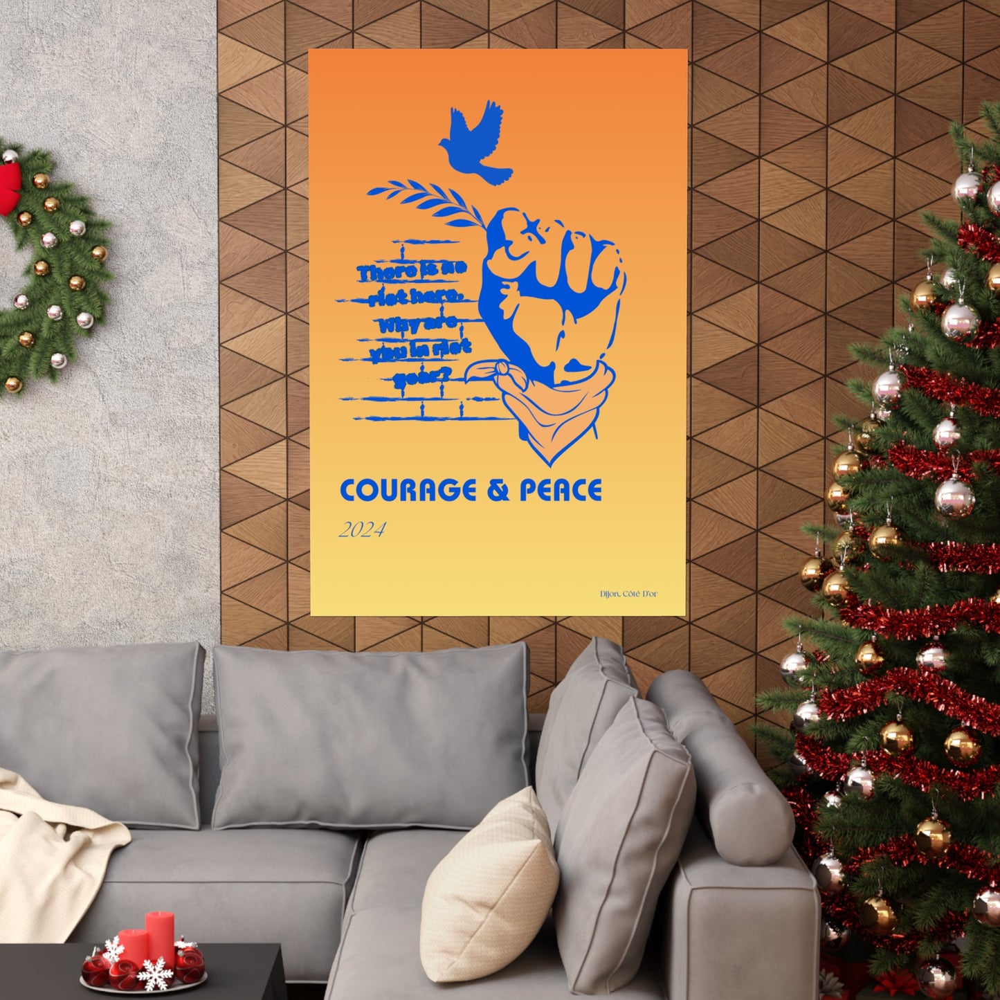 Courage and Peace Vertical Posters